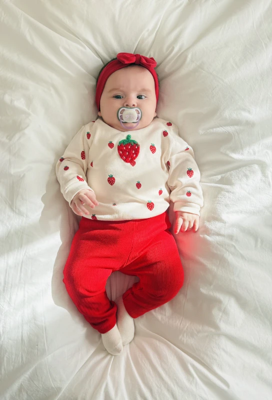 Çilek Desenli Yumuşacık Mevsimlik Takım