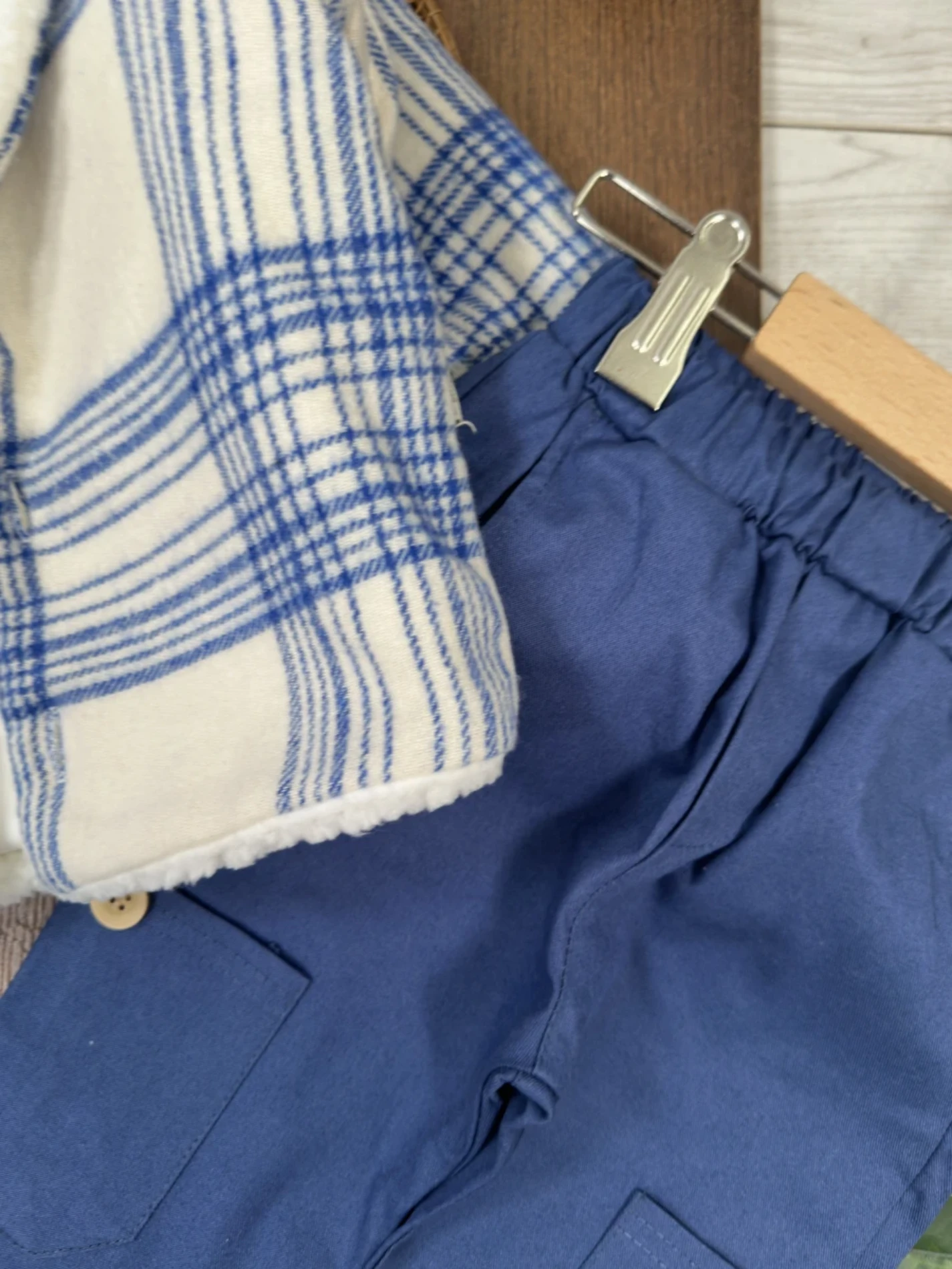Oduncu Kürklü  Ceketli  Bodyli Pantalonlu  3'lü Takım 
