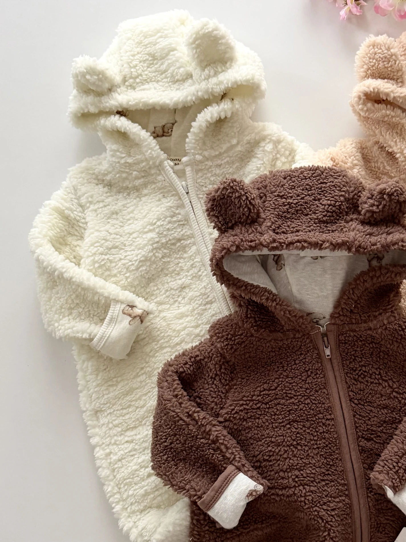 Alice  Peluş Teddy Kulaklı Eldivenli Fermuarlı Astarlı Peluş Tulum 