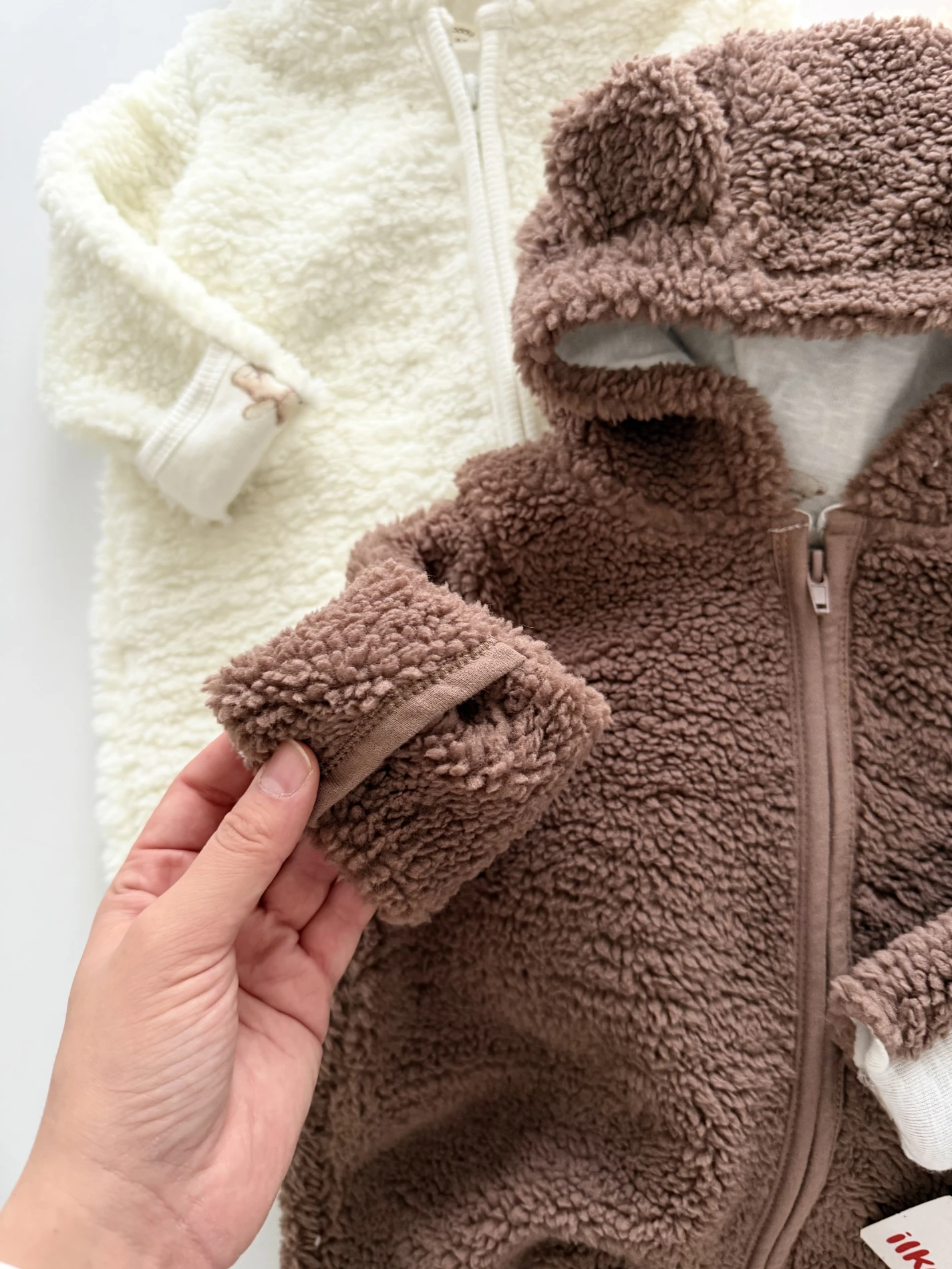 Alice  Peluş Teddy Kulaklı Eldivenli Fermuarlı Astarlı Peluş Tulum 
