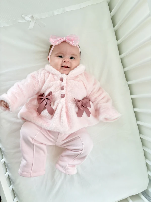 Premium Yumoş Kürk Ceketli  Pantolon 3'lü Takım