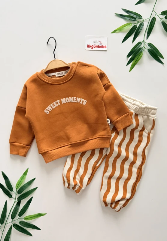 Sweet Moments 3 İp Şardonlu Kışlık  %100 pamuk 2’li takım