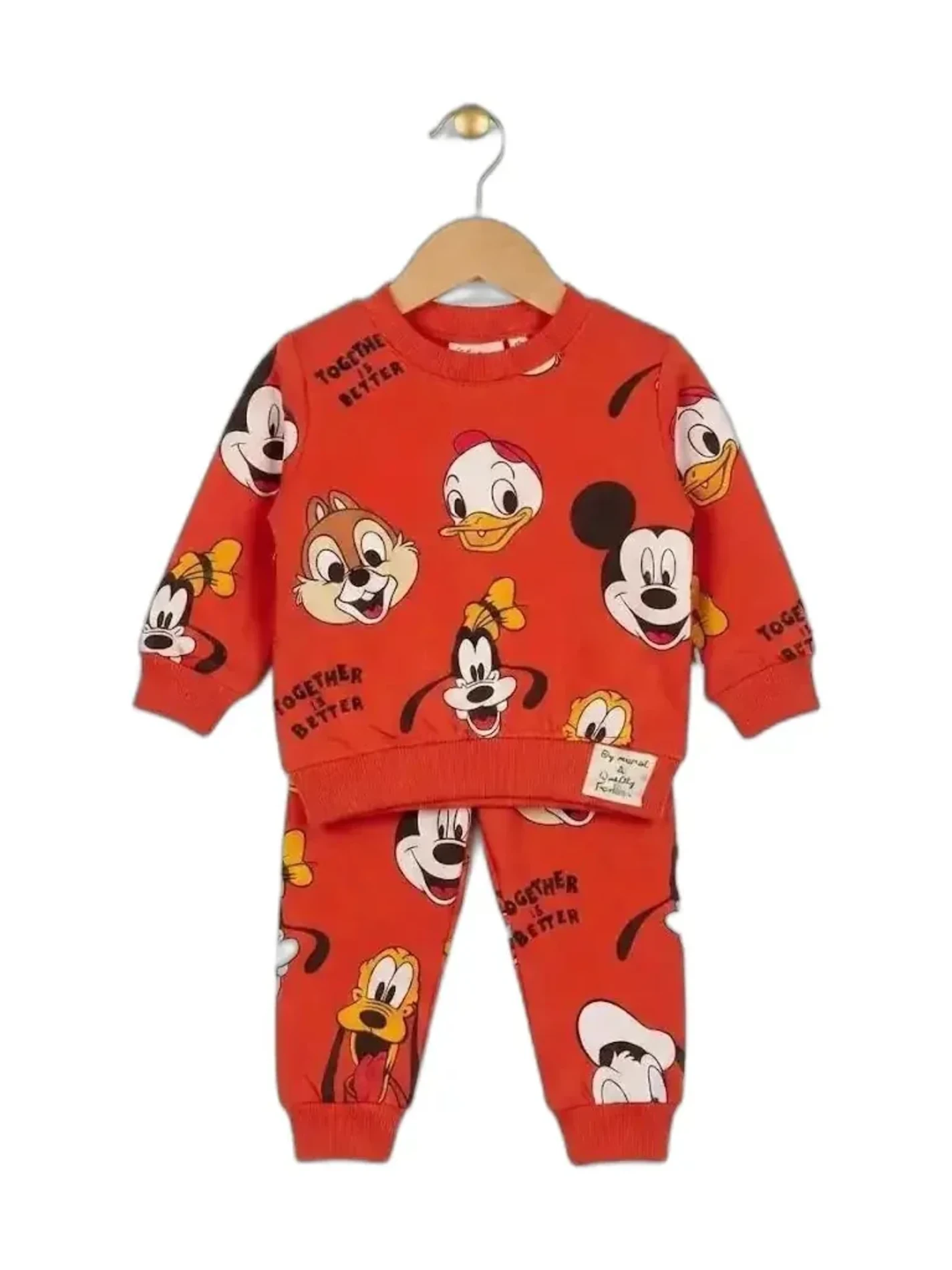 Mickey Mouse Baskılı %100 Pamuk Takım