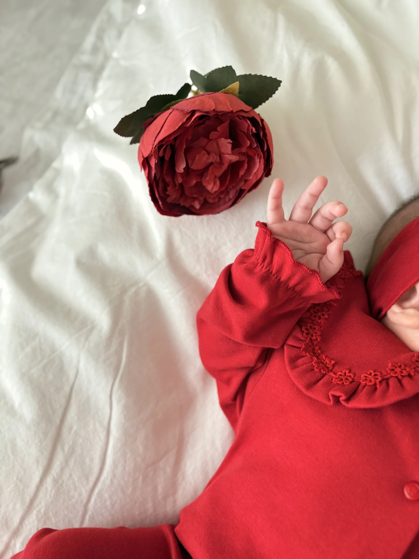 Lovely Premium Bandanalı Yaka Çiçek Nakış Detaylı Tulum