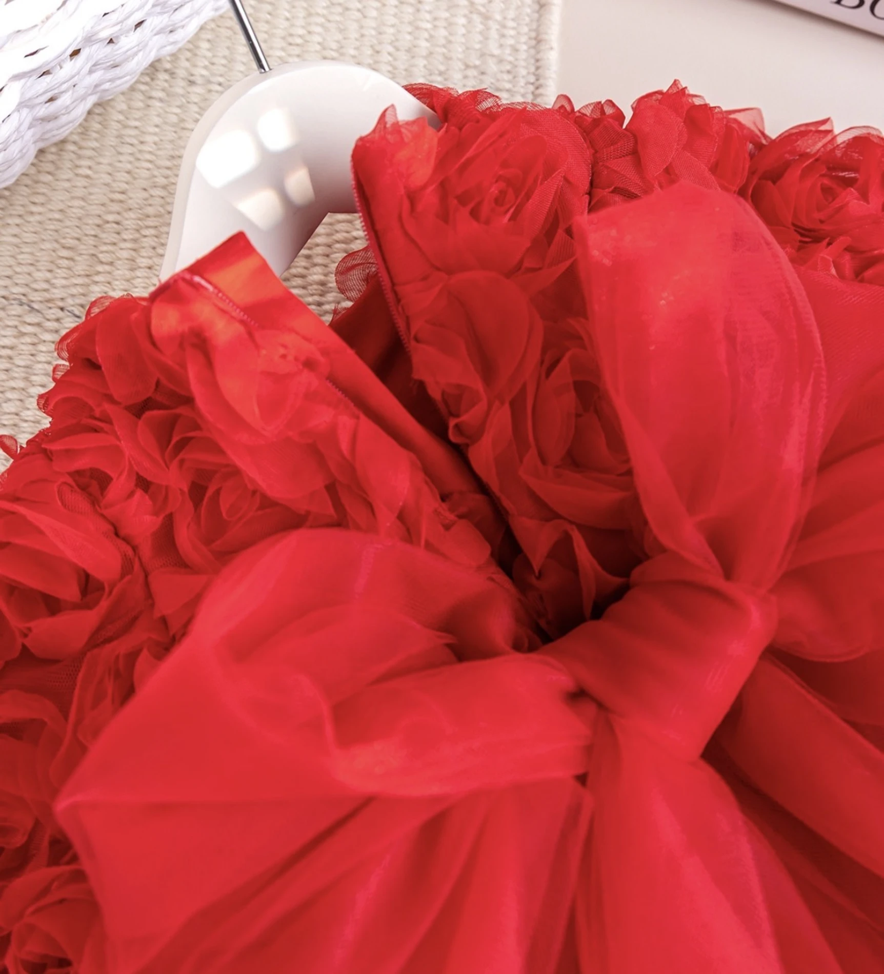 Rose Tüllü Fiyonklu Premium Özel Gün Elbisesi