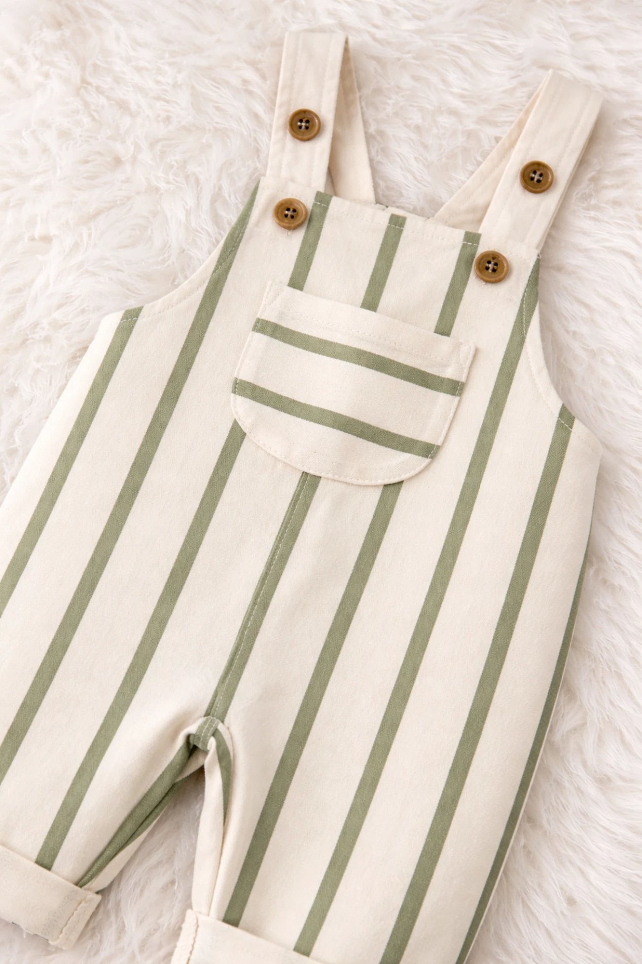 Çizgili  Şapkalı Omuzdan Çıtçıtlı Sweatshirt Salopet 3lü  Takım