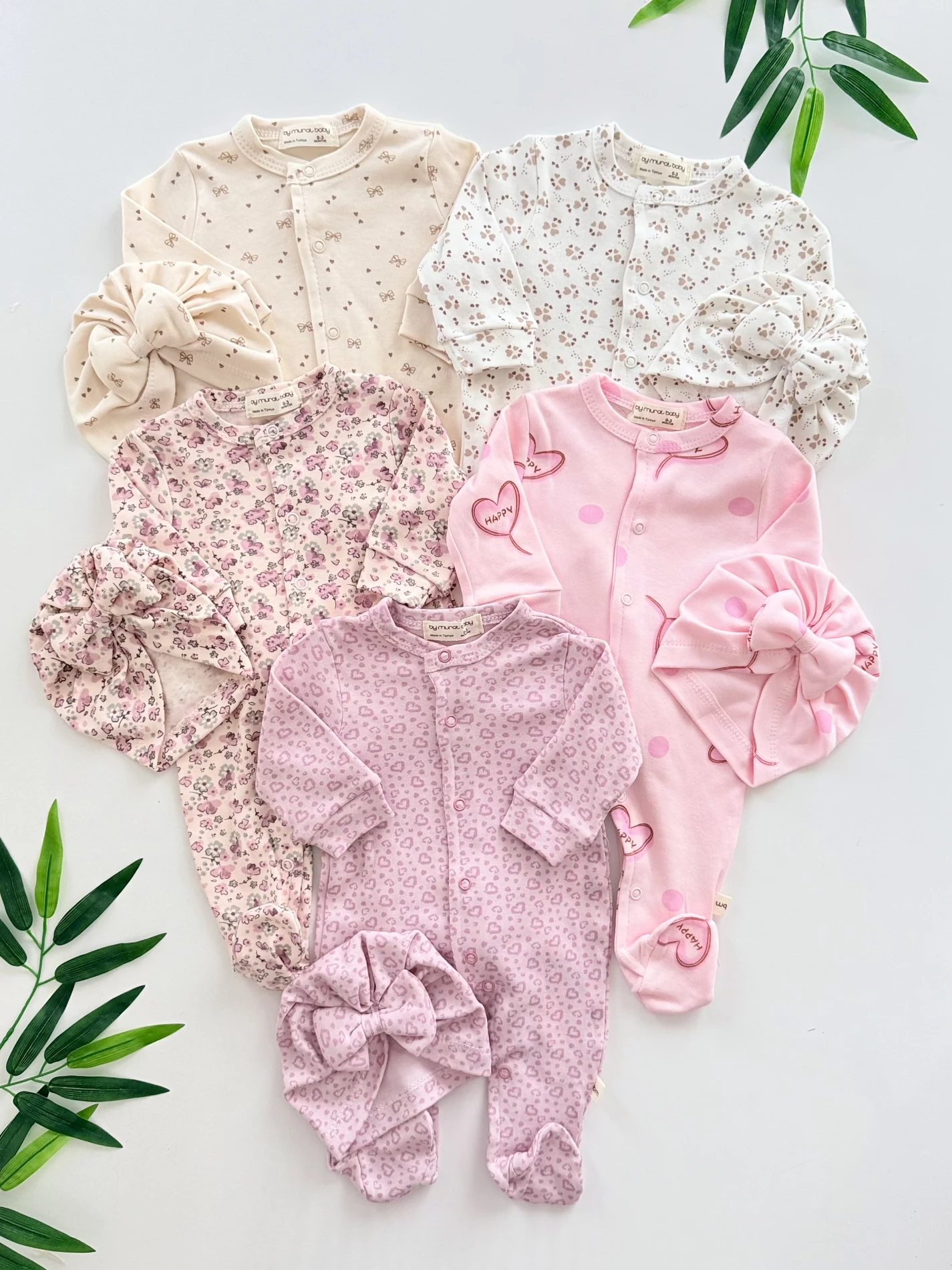 Bahar Çiçek Temalı 5 Parça %100 Pamuk Set