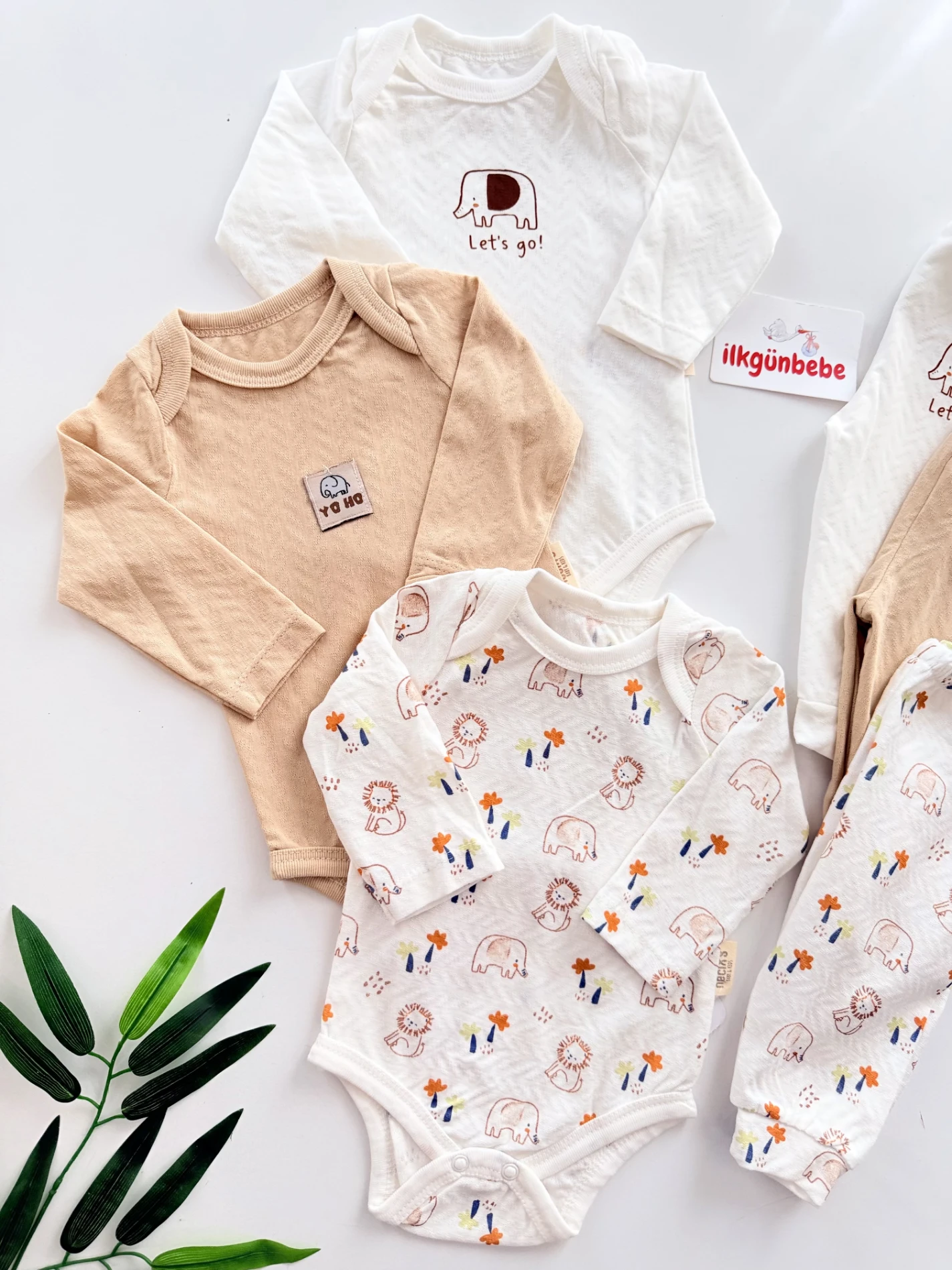 Fil Hayvanlar Temalı  6 Parça Zıbın & Alt Takım 