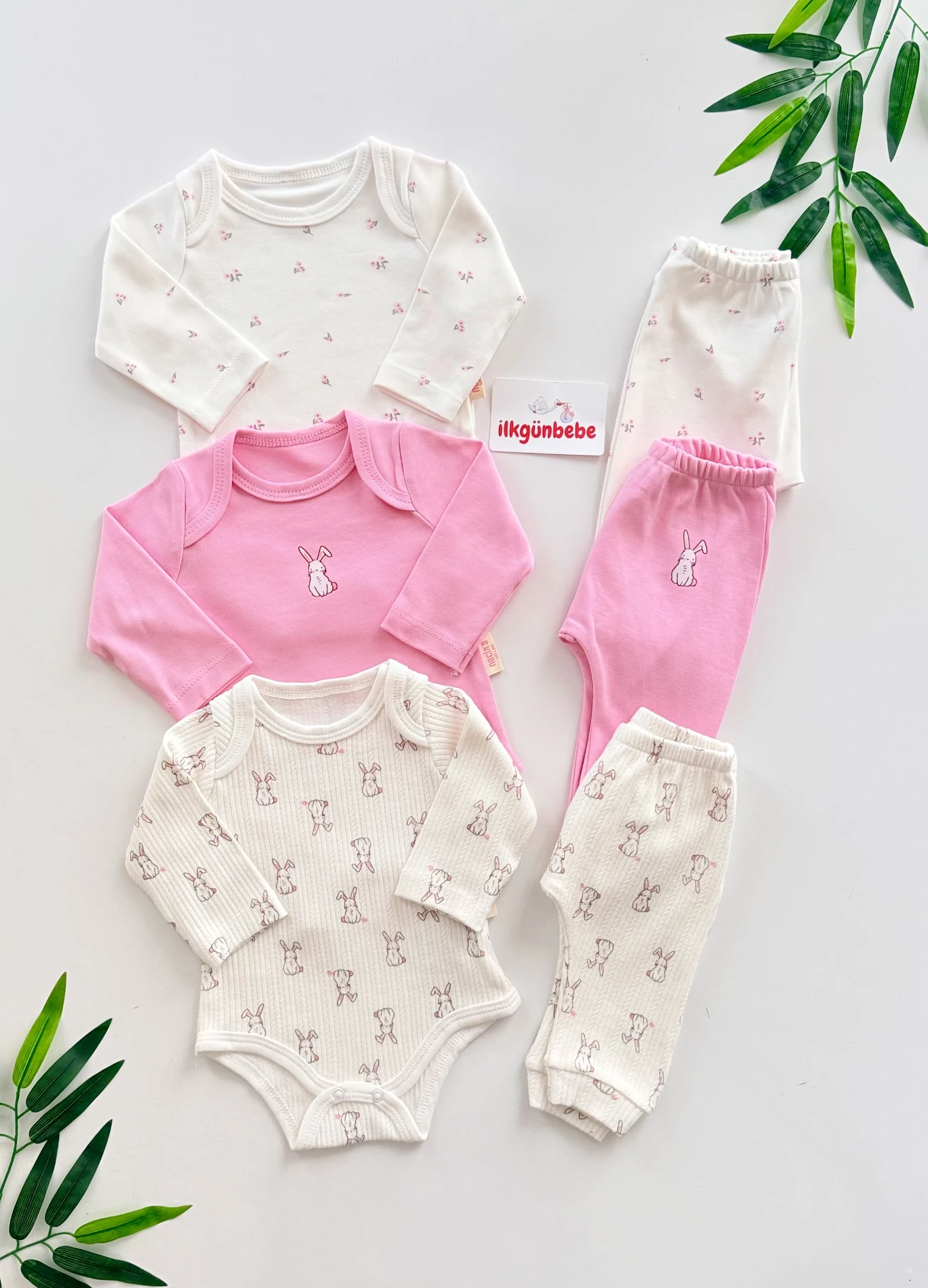 Cute Rabbit 6 Parça Zıbın & Alt Takım 