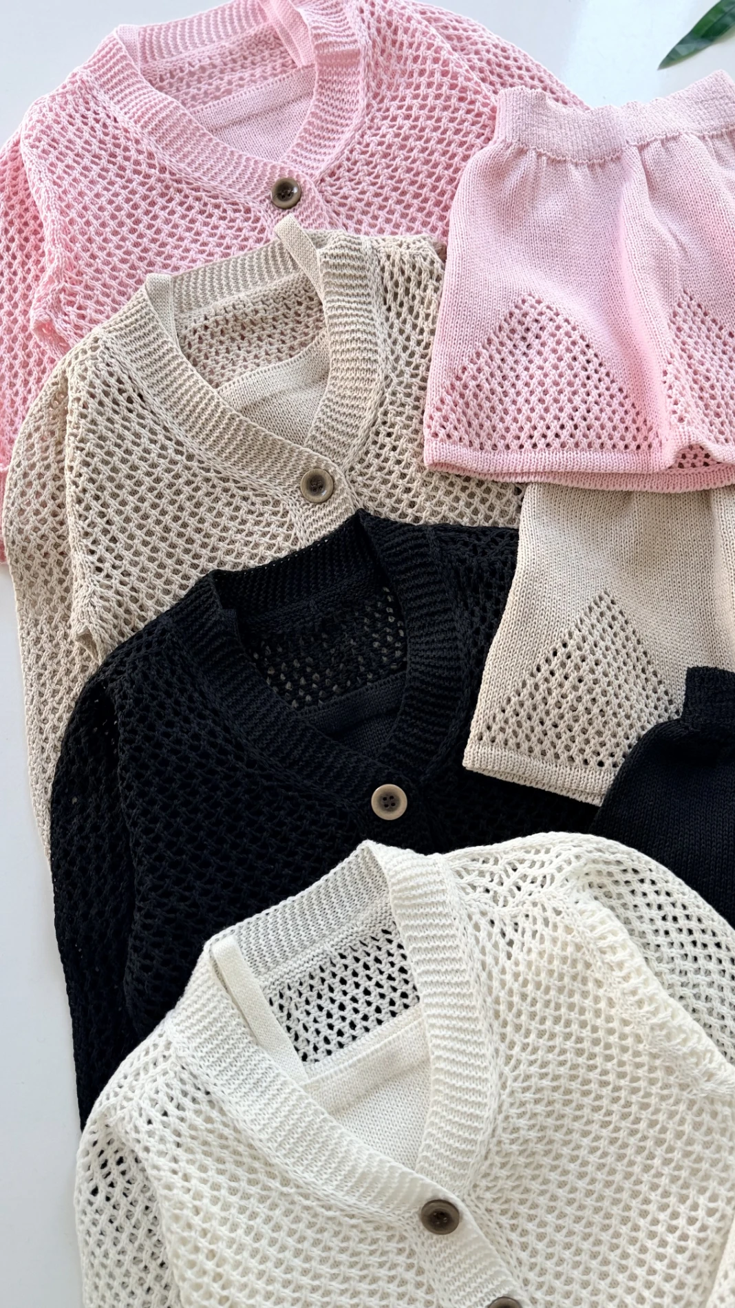 Ajurlu Fileli 3 Parça Etek Hırka & Askılı Badi Takım