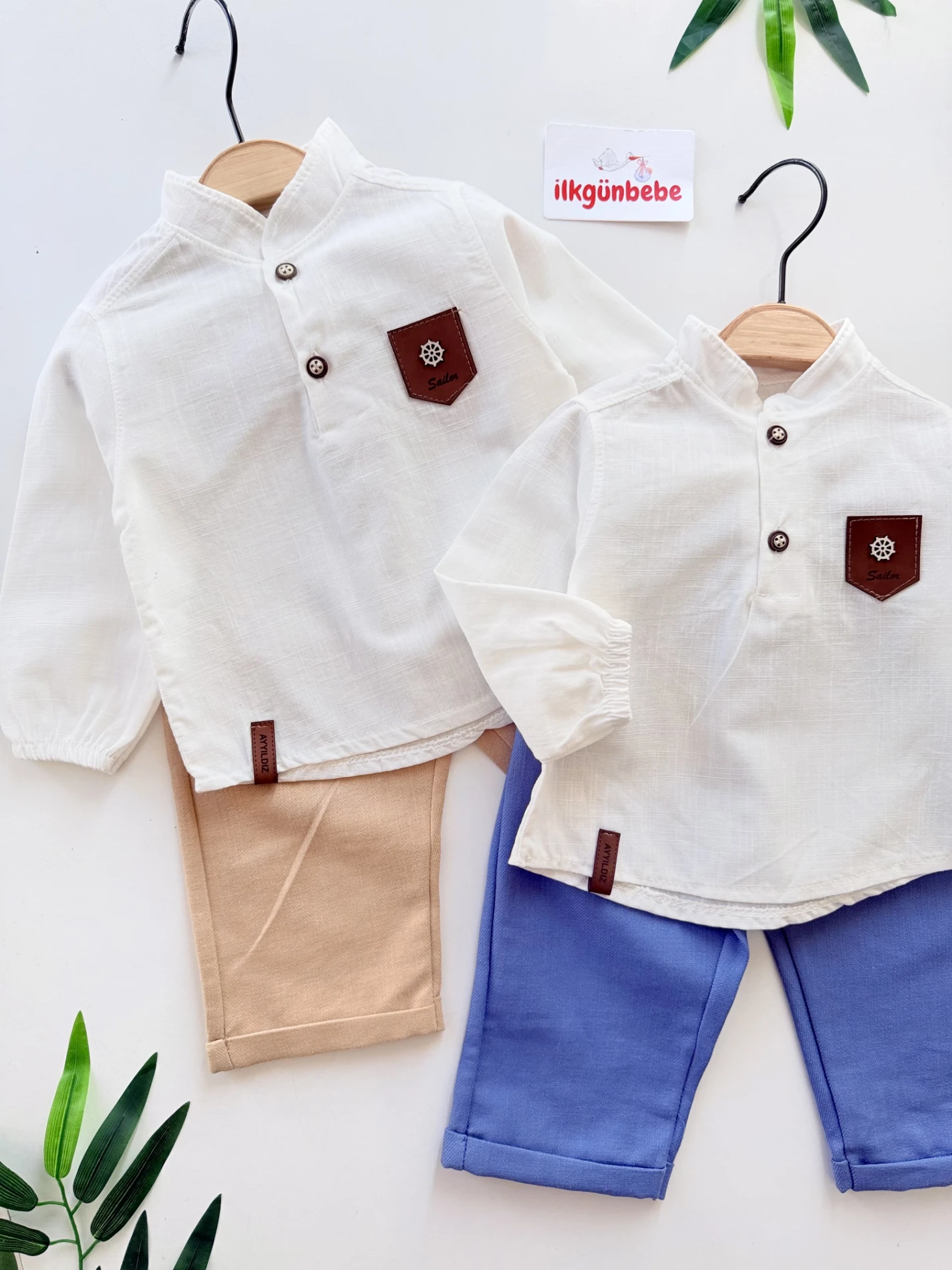 Müslin Kumaş Gömlek & Pantalon Kombin