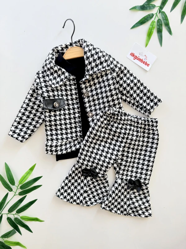 Kazayağı 3’lü İspanyol Pantalonlu Takım