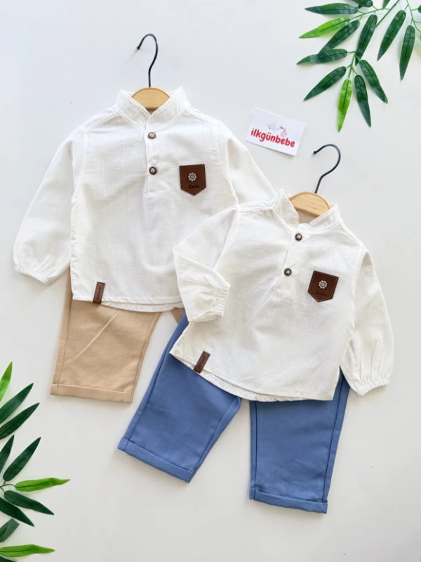 Müslin Kumaş Gömlek & Pantalon Kombin