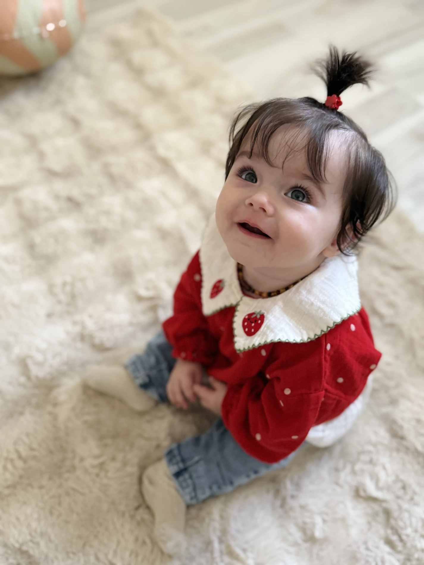 Çilek Yakalı Müslin Kumaş Sweatli Kot Pantalonlu Premium Kalite Takım