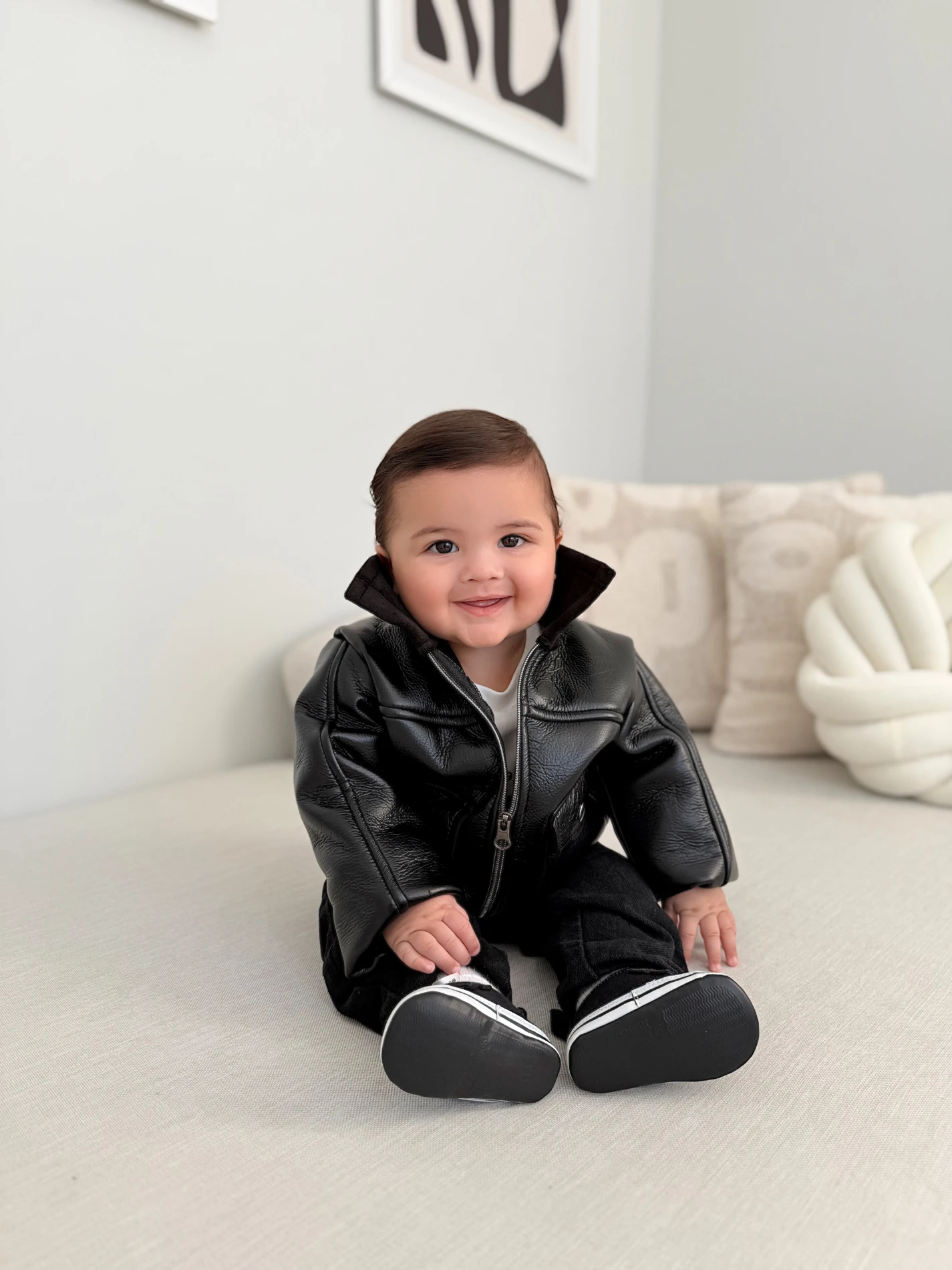 İçi Kadife Deri Ceketli Premium Kalite Kot Pantalonlu Bodyli Takım