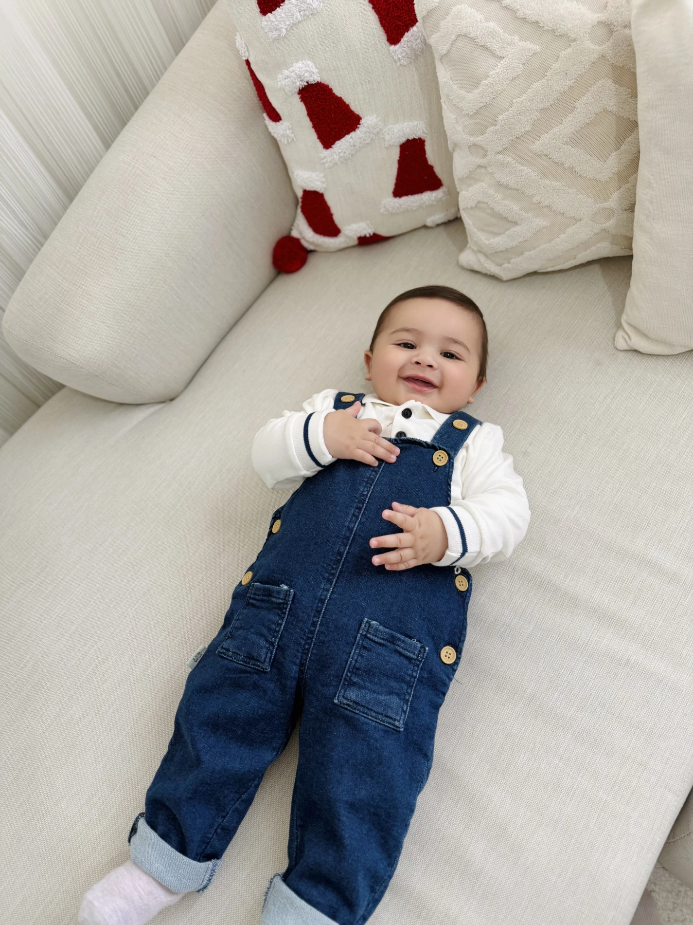 Polo Yaka Sweatshirt Kot Likralı Salopetli 2’li Takım