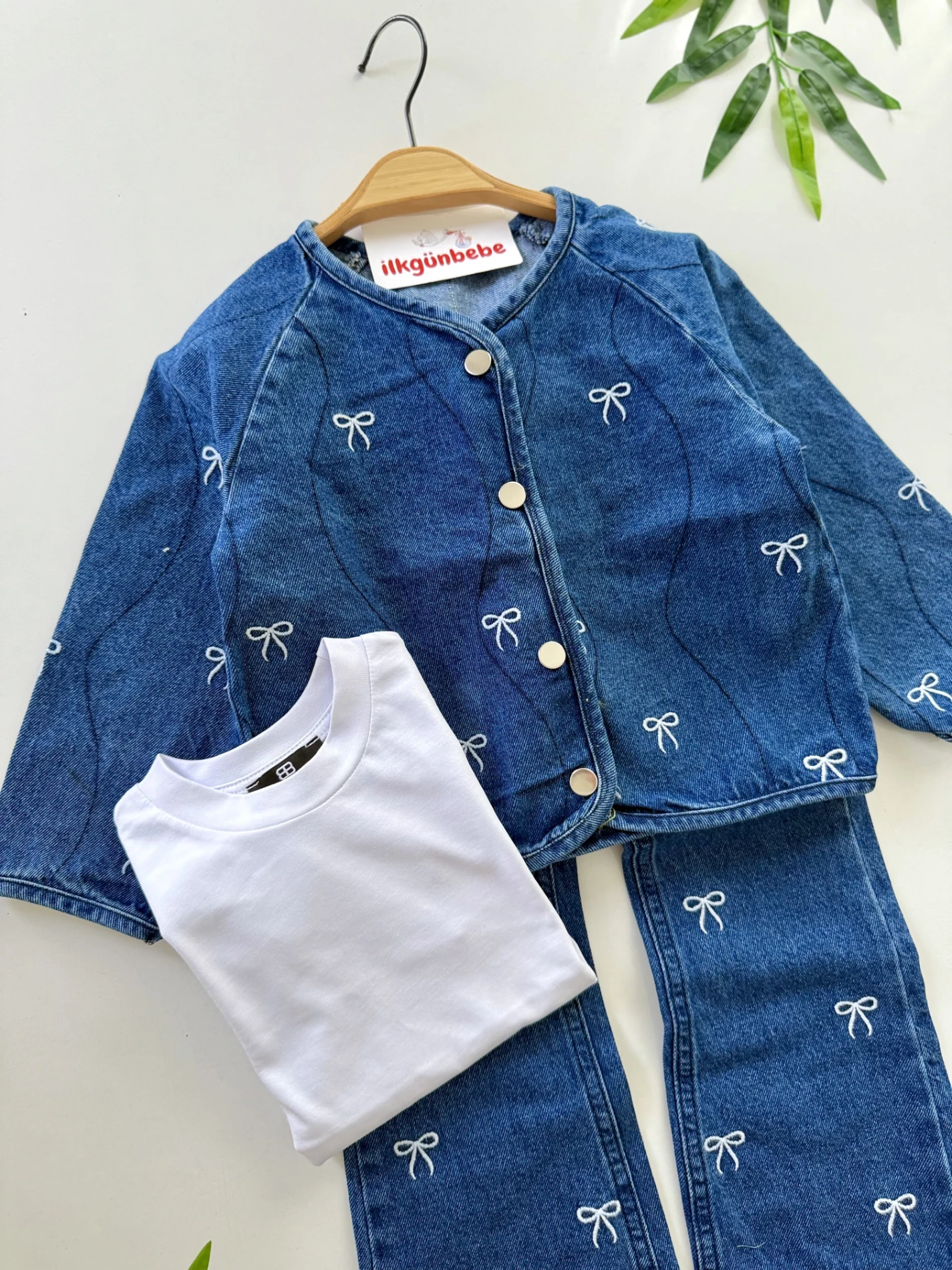 Fiyonklu Denim 3’lü Premium Özel Koleksiyon Takım