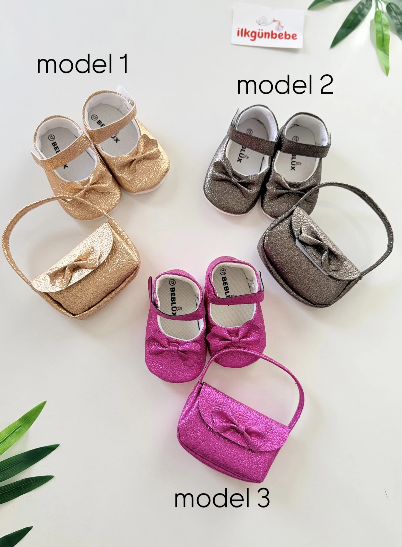 Simli Parıltılı Çanta & Ayakkabı Set