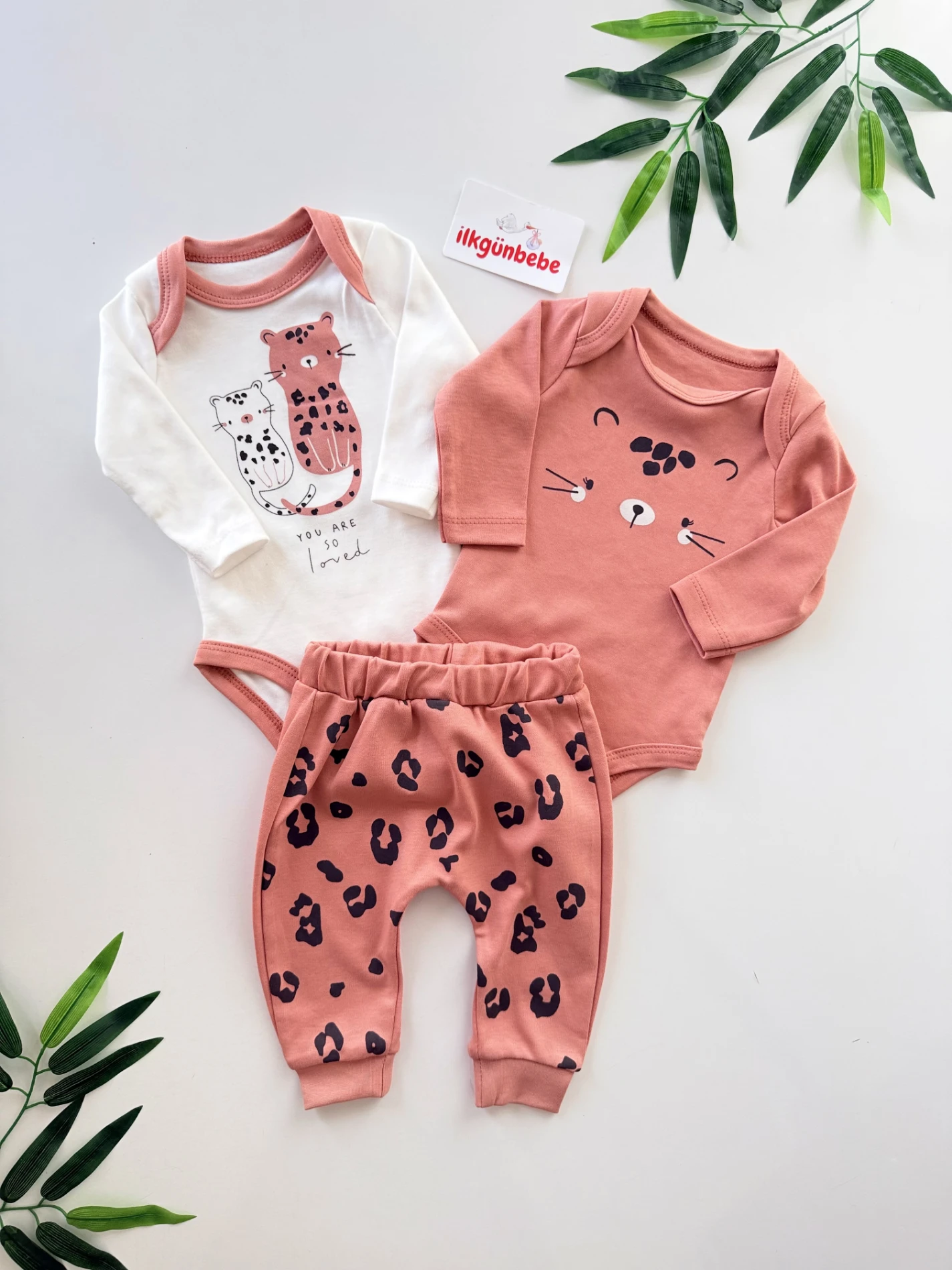 Leopar 2 Body & Alt %100 Pamuk Set