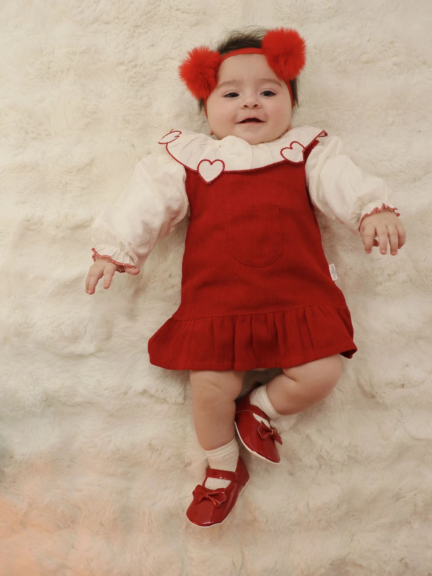 Kalp Desenli Kadife Etekli Gömlek & Jile 