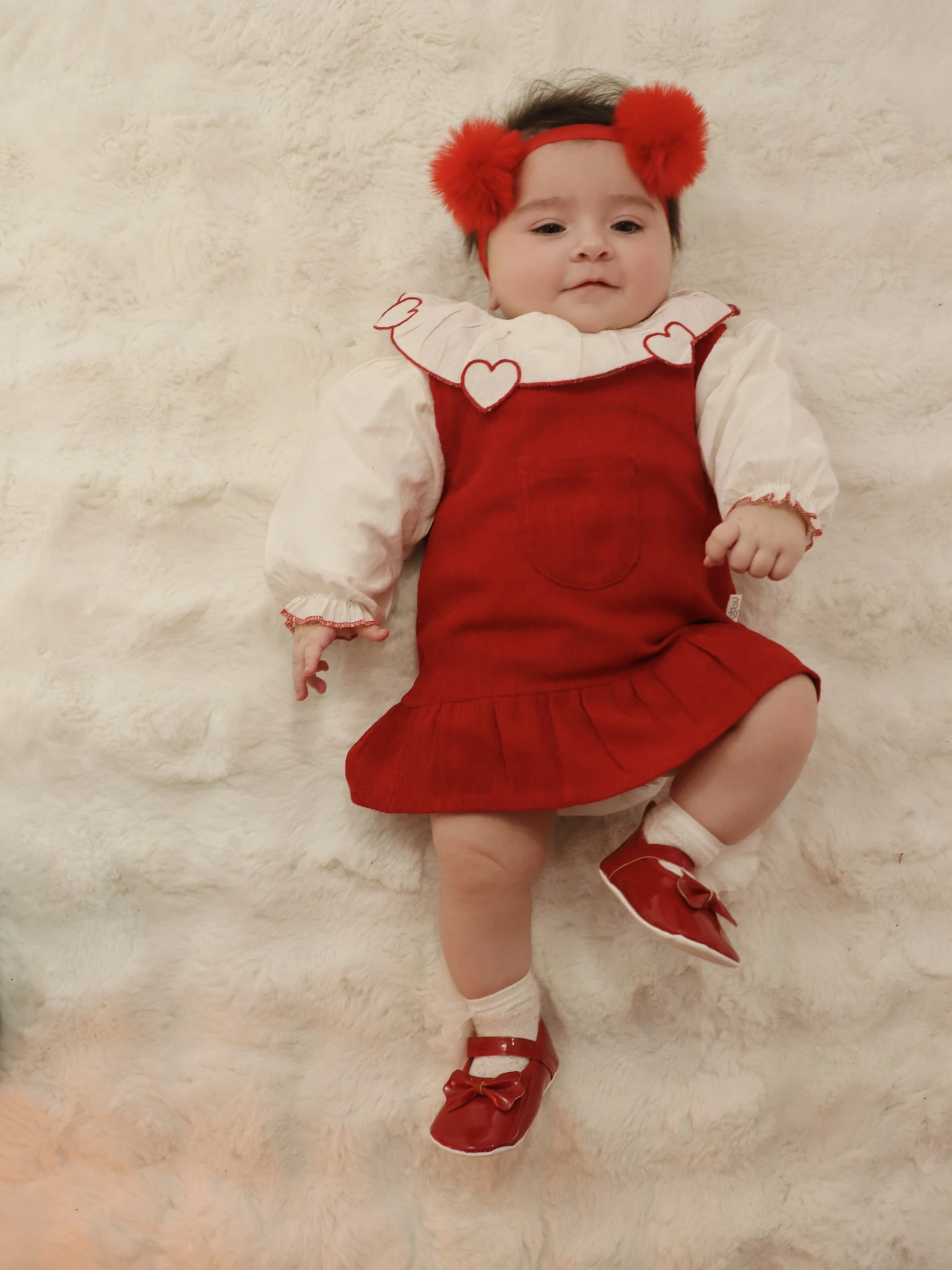 Kalp Desenli Kadife Etekli Gömlek & Jile 