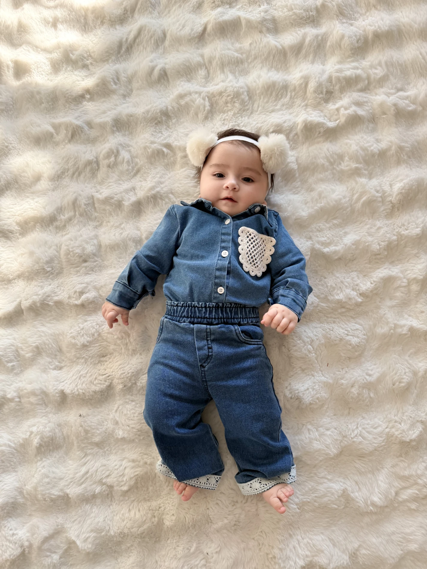 Likralı Esnek Premium Kalite Dantel Detaylı Kot Takım