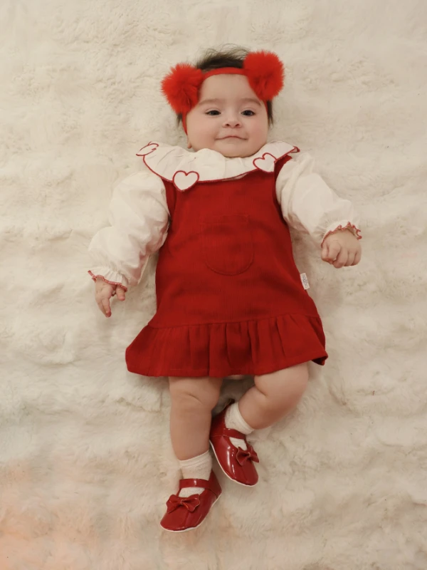 Kalp Desenli Kadife Etekli Gömlek & Jile 