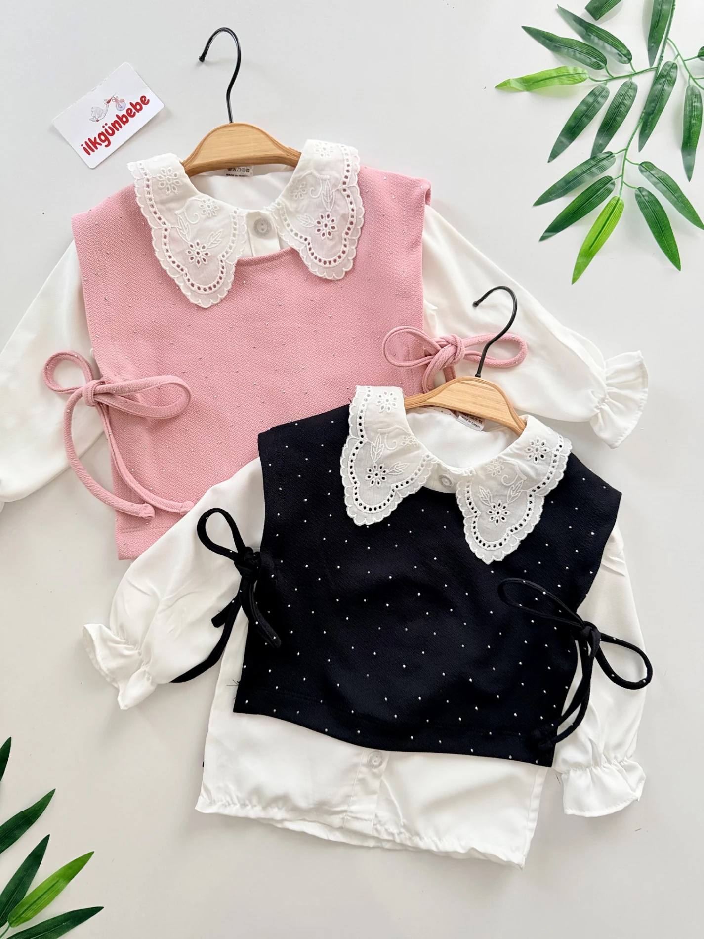 Parıltılı Taşlı Süveterli İspanyol Pantalonlu 3’lü Takım