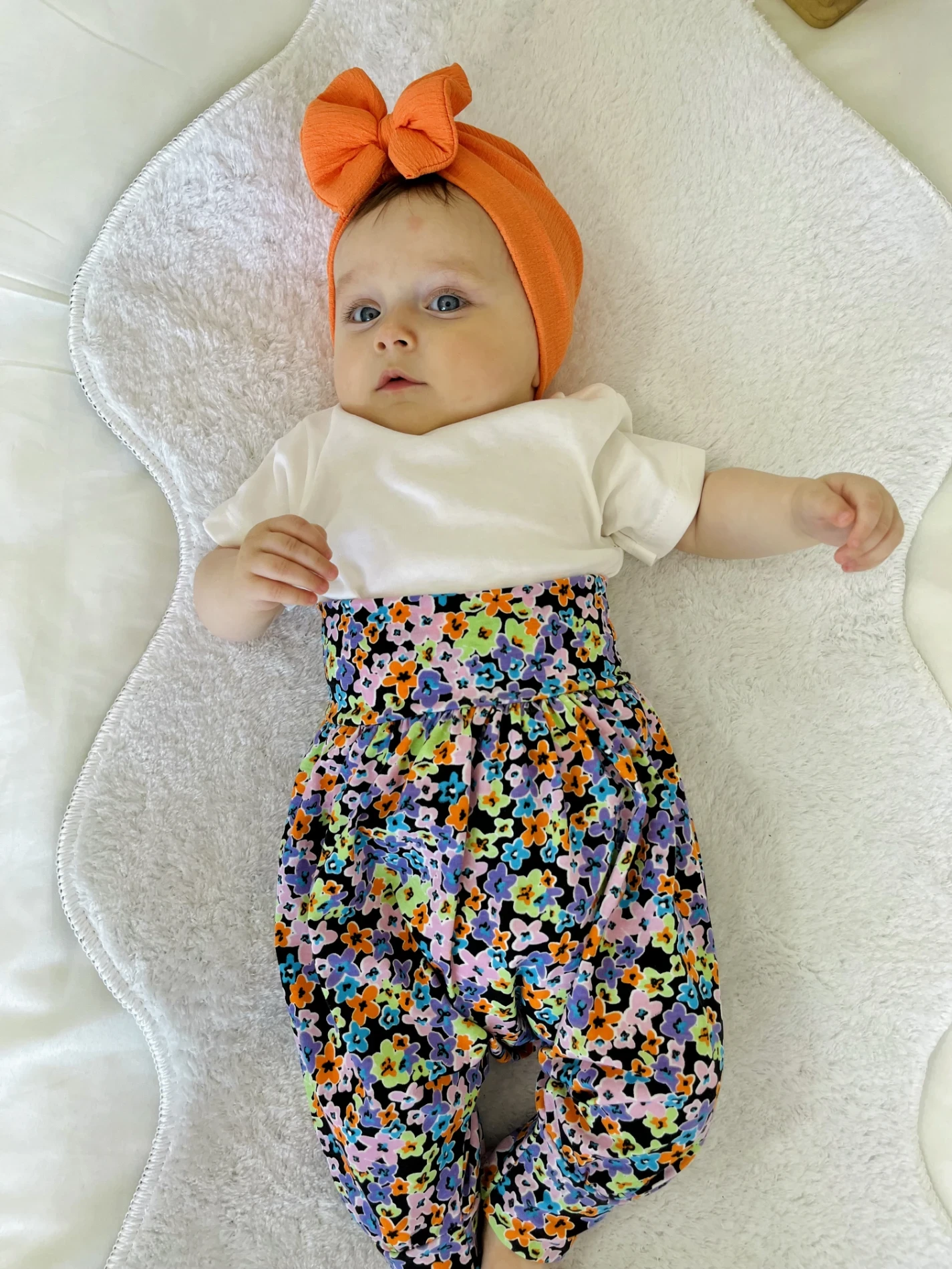 Çiçek Desenli Rengarenk Şalvar 