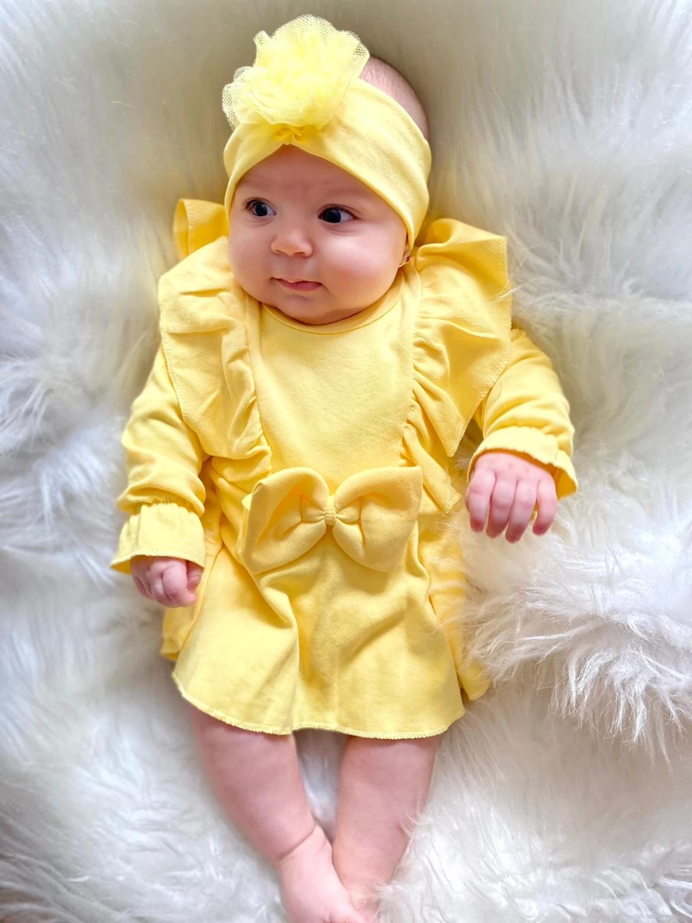 Fiyonklu Romper Zıbınli Elbise 