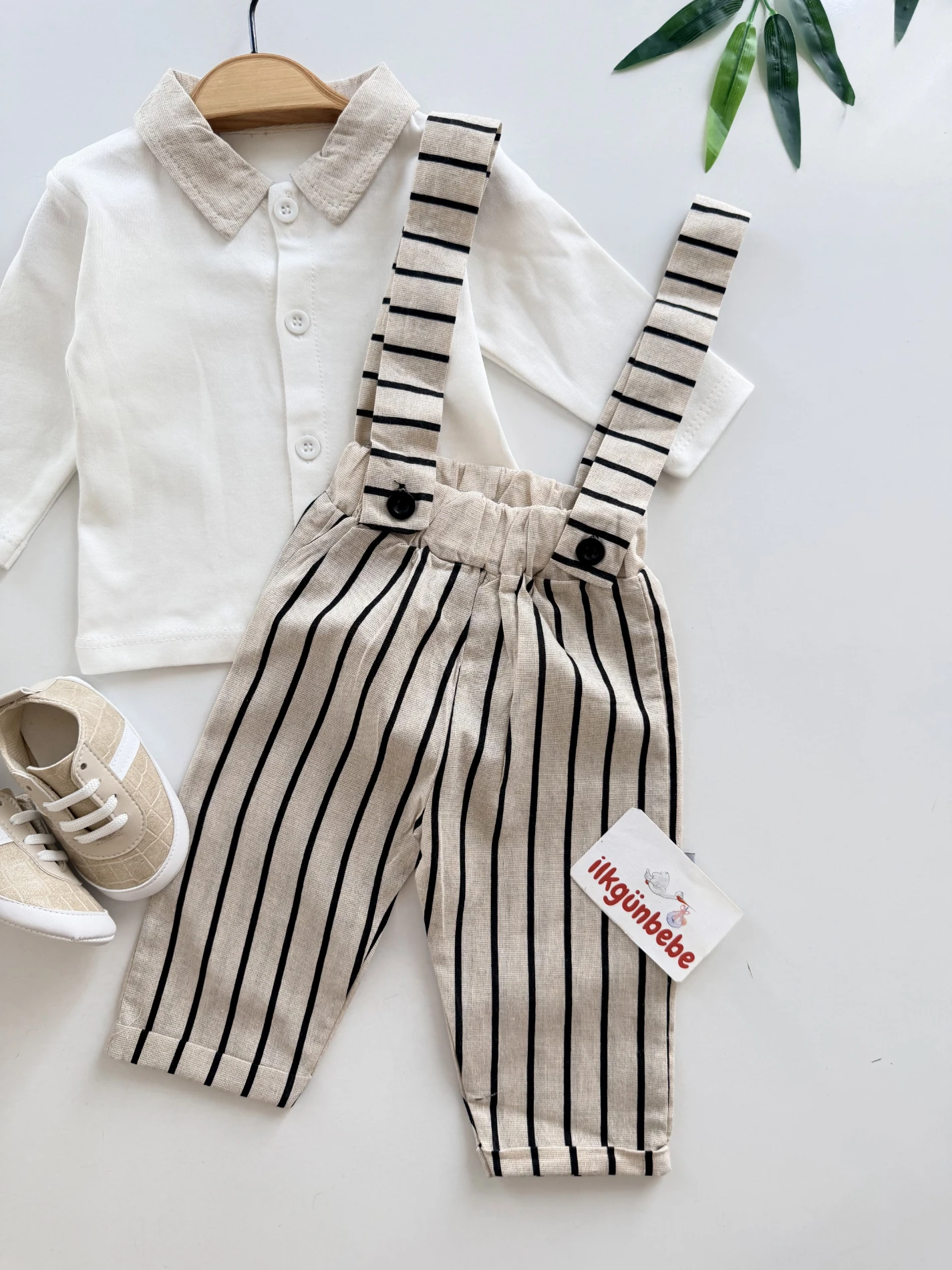 Wilder Çizgili Polo Body & Tulum Set