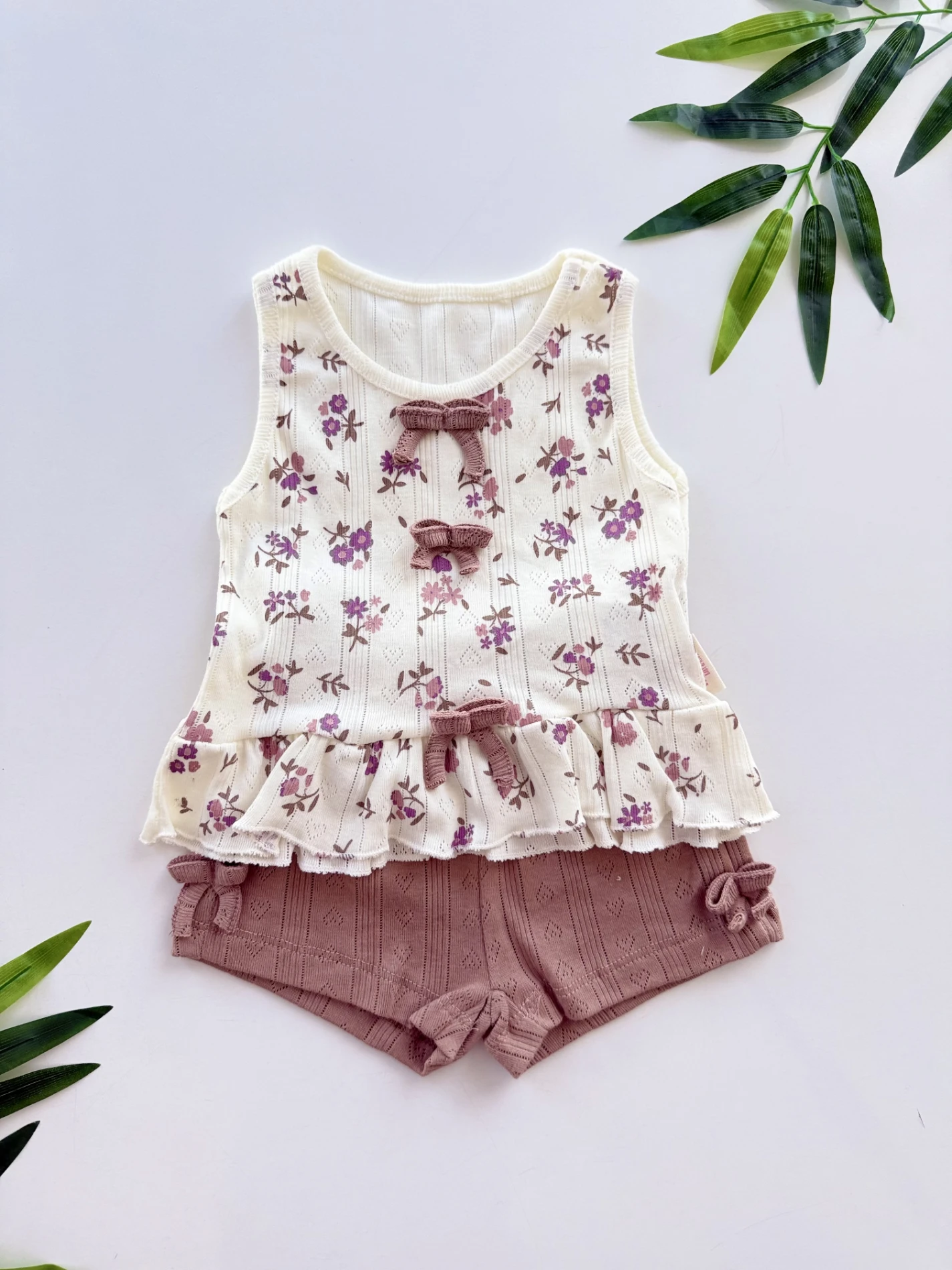 Lilu Çiçek Desenli Yazlık Takım