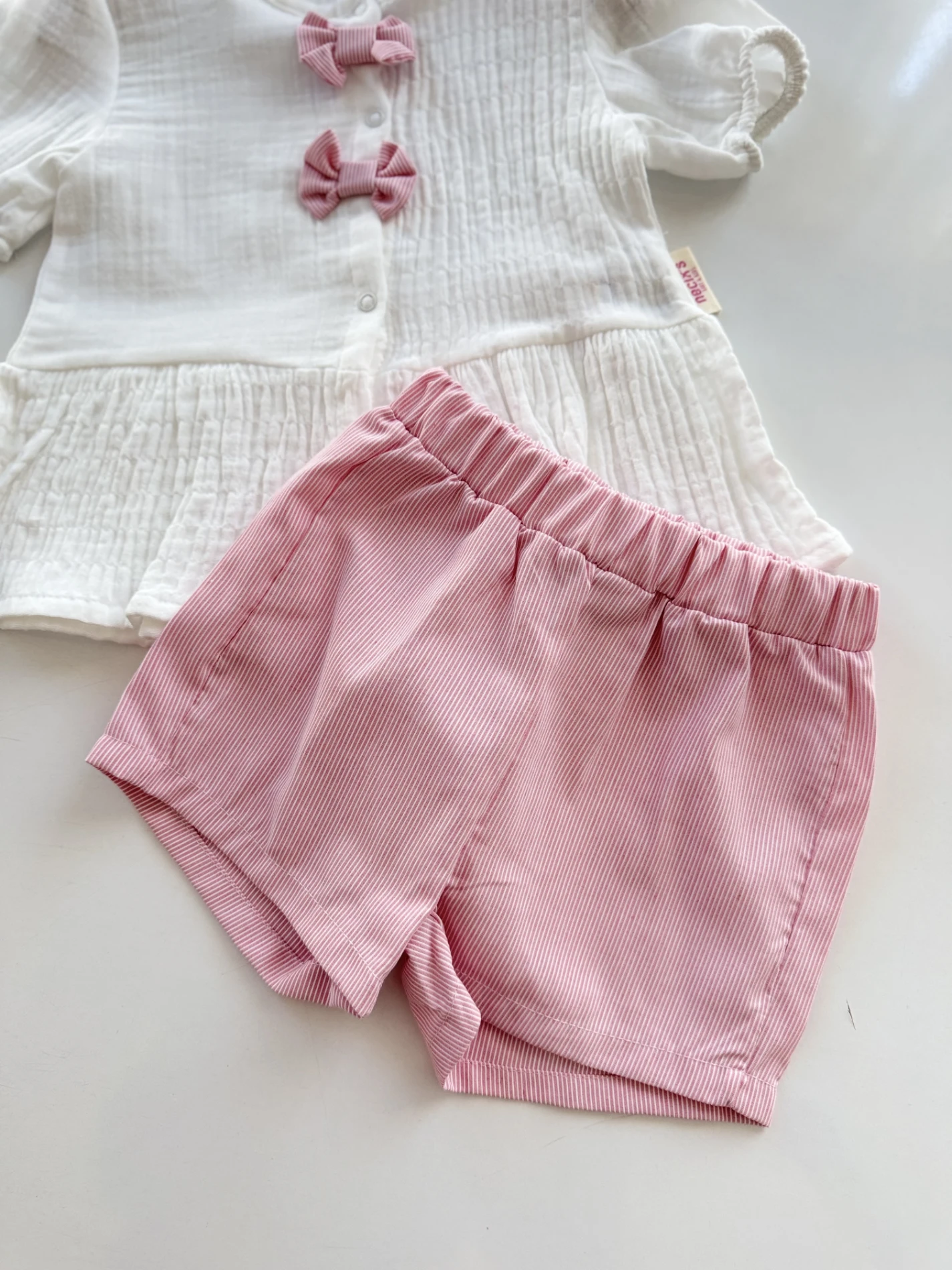 Müslin Fiyonk Detaylı   Yazlık Takım