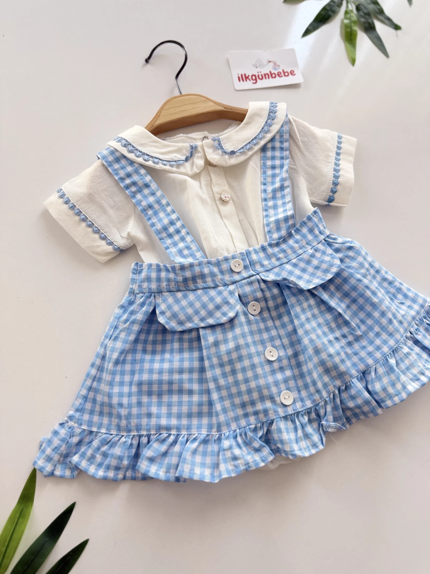 Bluegirl Ekose & Gömlek Elbise Set