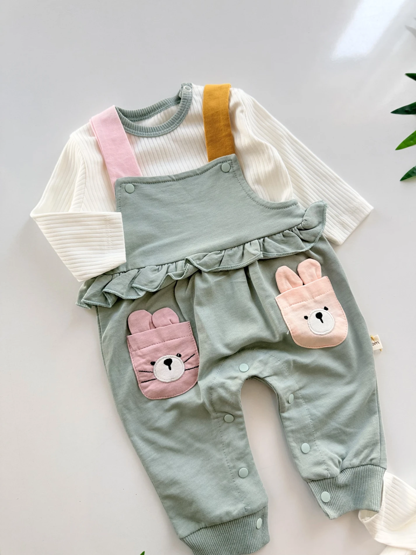 Cute Bear Kulaklı 2’li Salopet