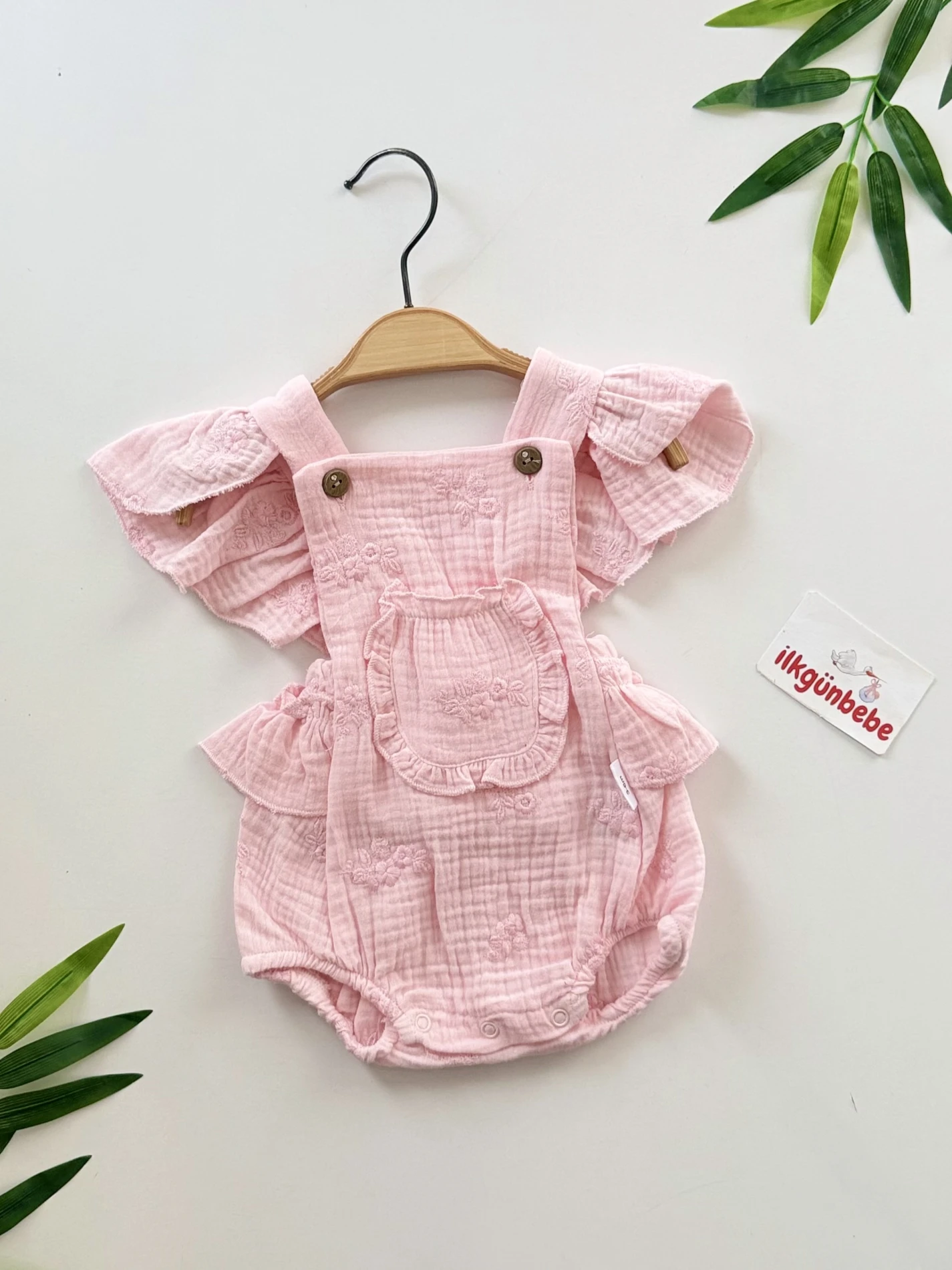 Flora Müslin Yazlık Romper