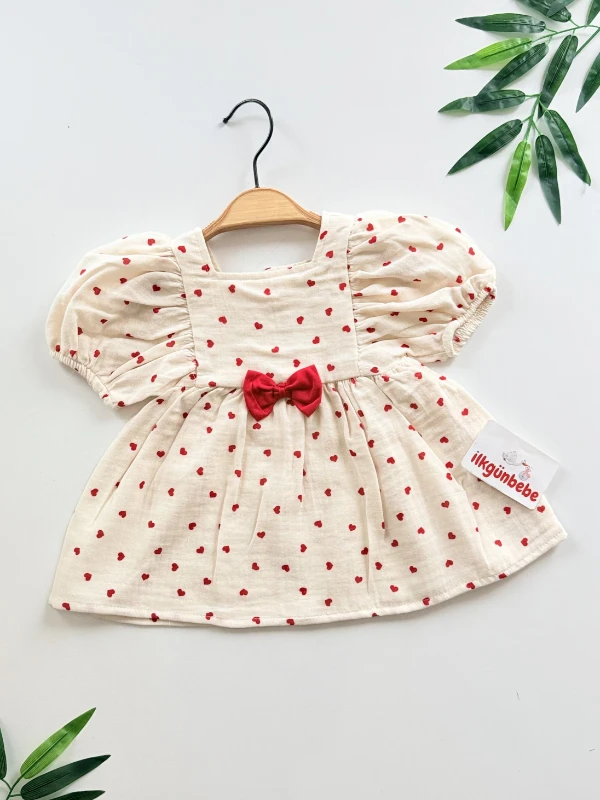 Lovely Müslin Kalpli Yazlık  Elbise 