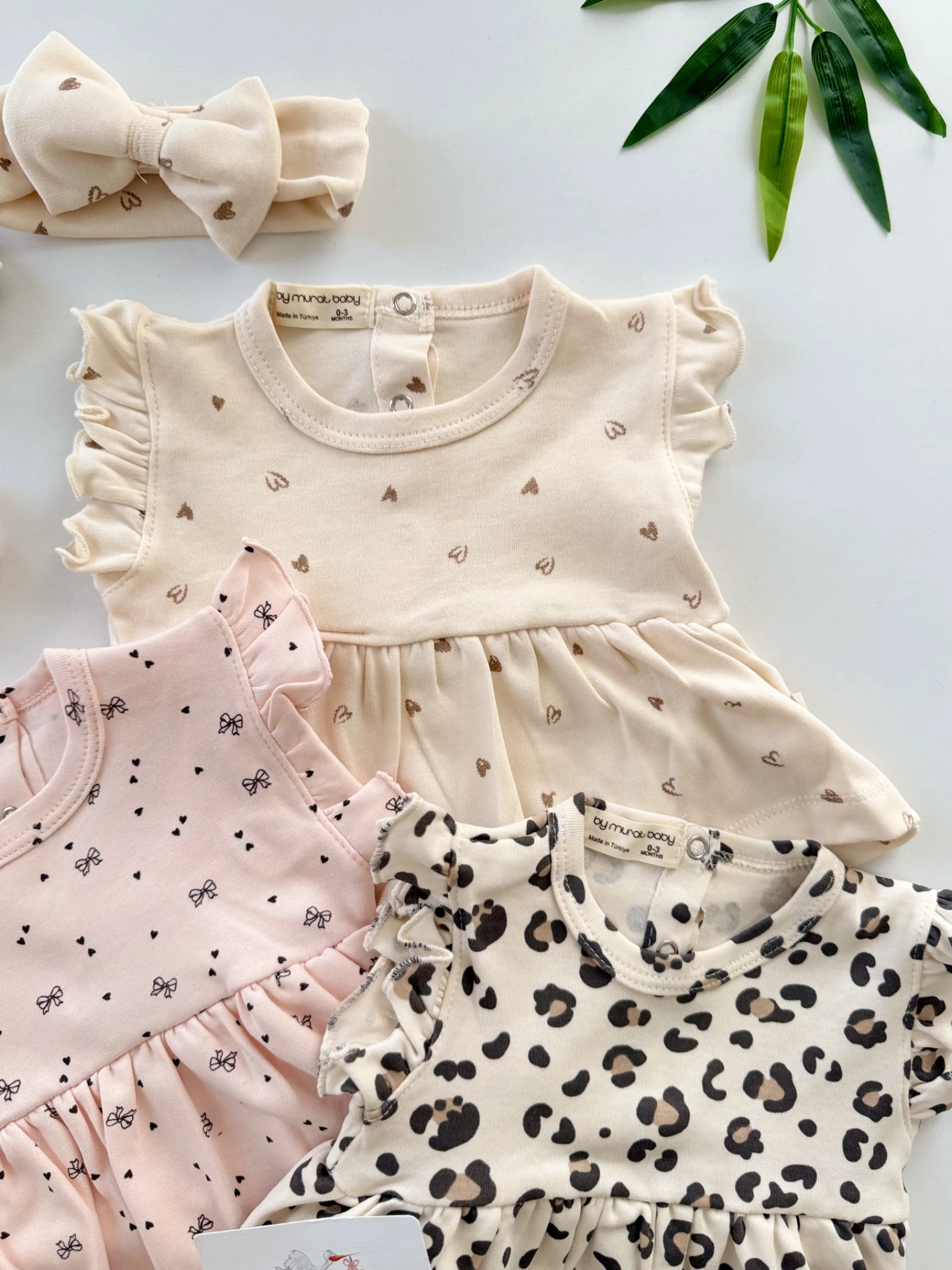 Alice 3’lü Bandanalı Romper Yazlık Set