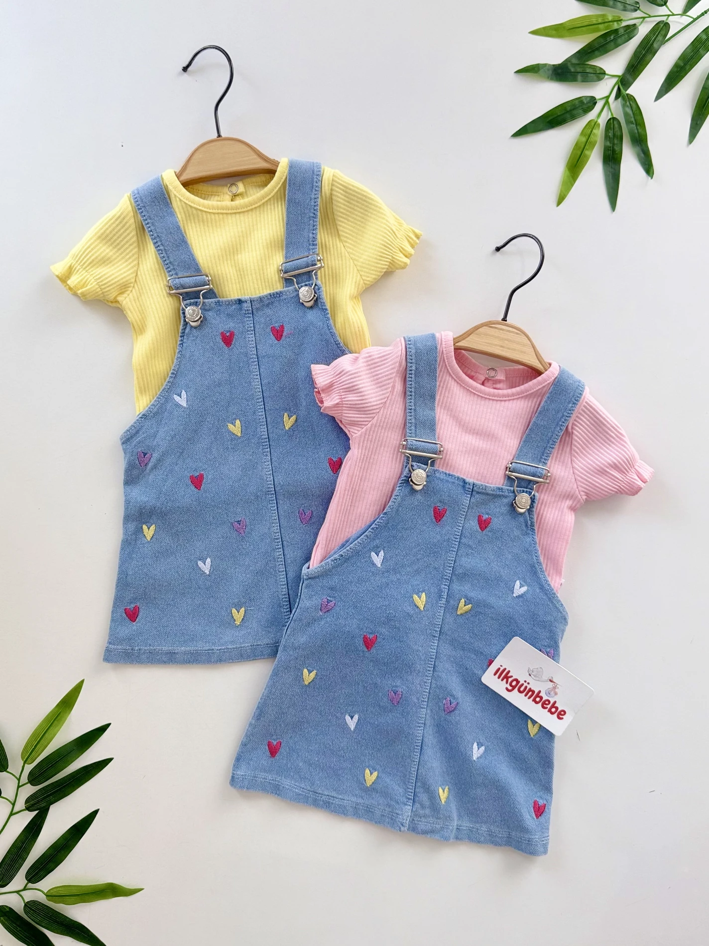 Kalp Nakışlı Body Jile Takım