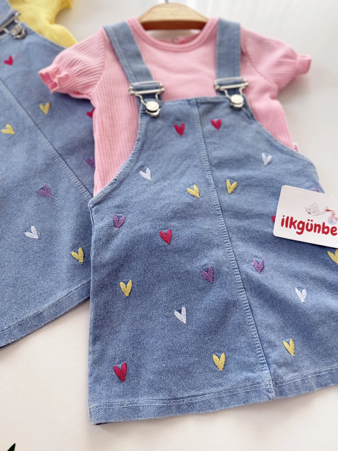 Kalp Nakışlı Body Jile Takım