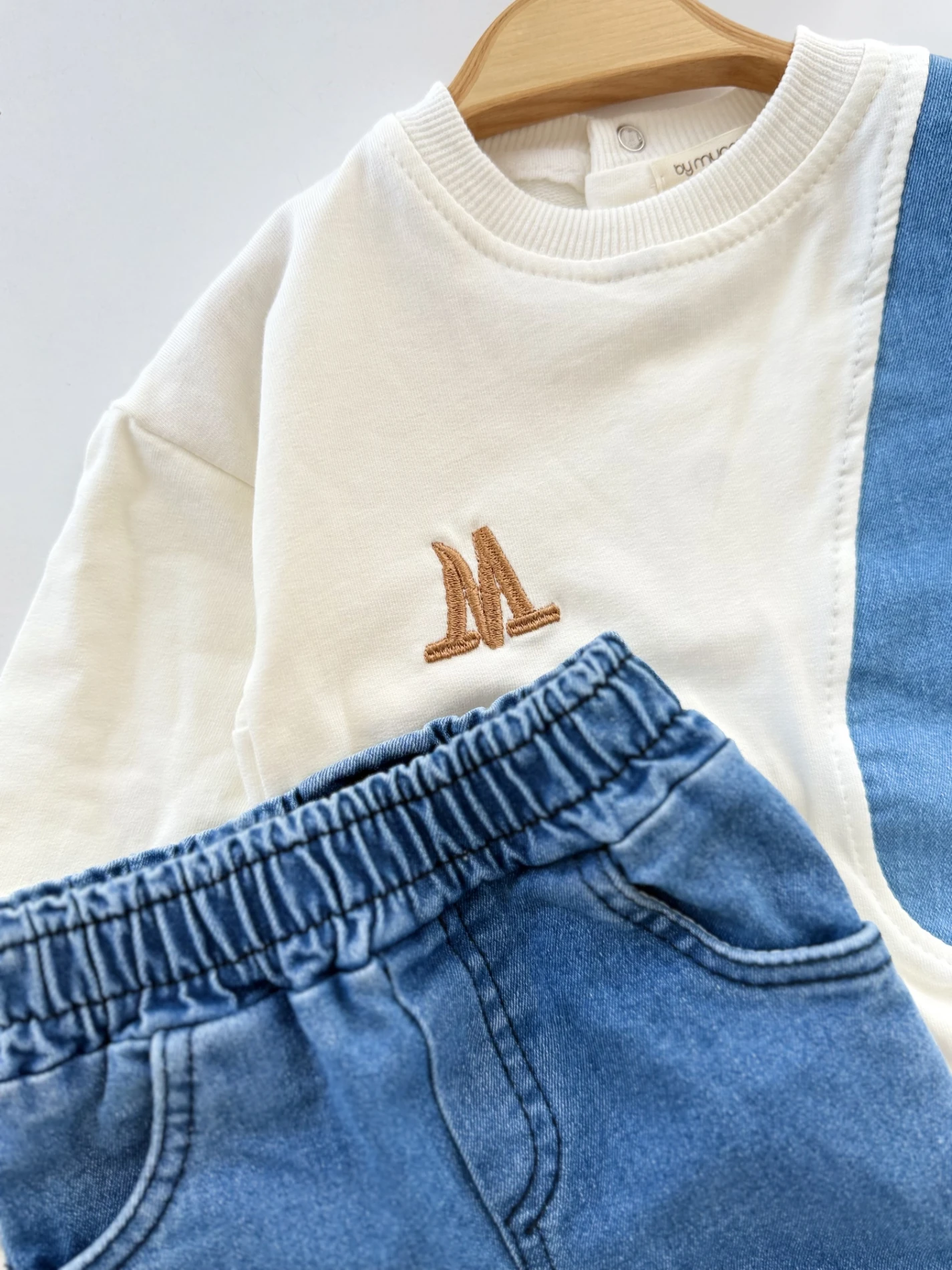 Cep Fermuarlı Denim Kot 2’li Takım