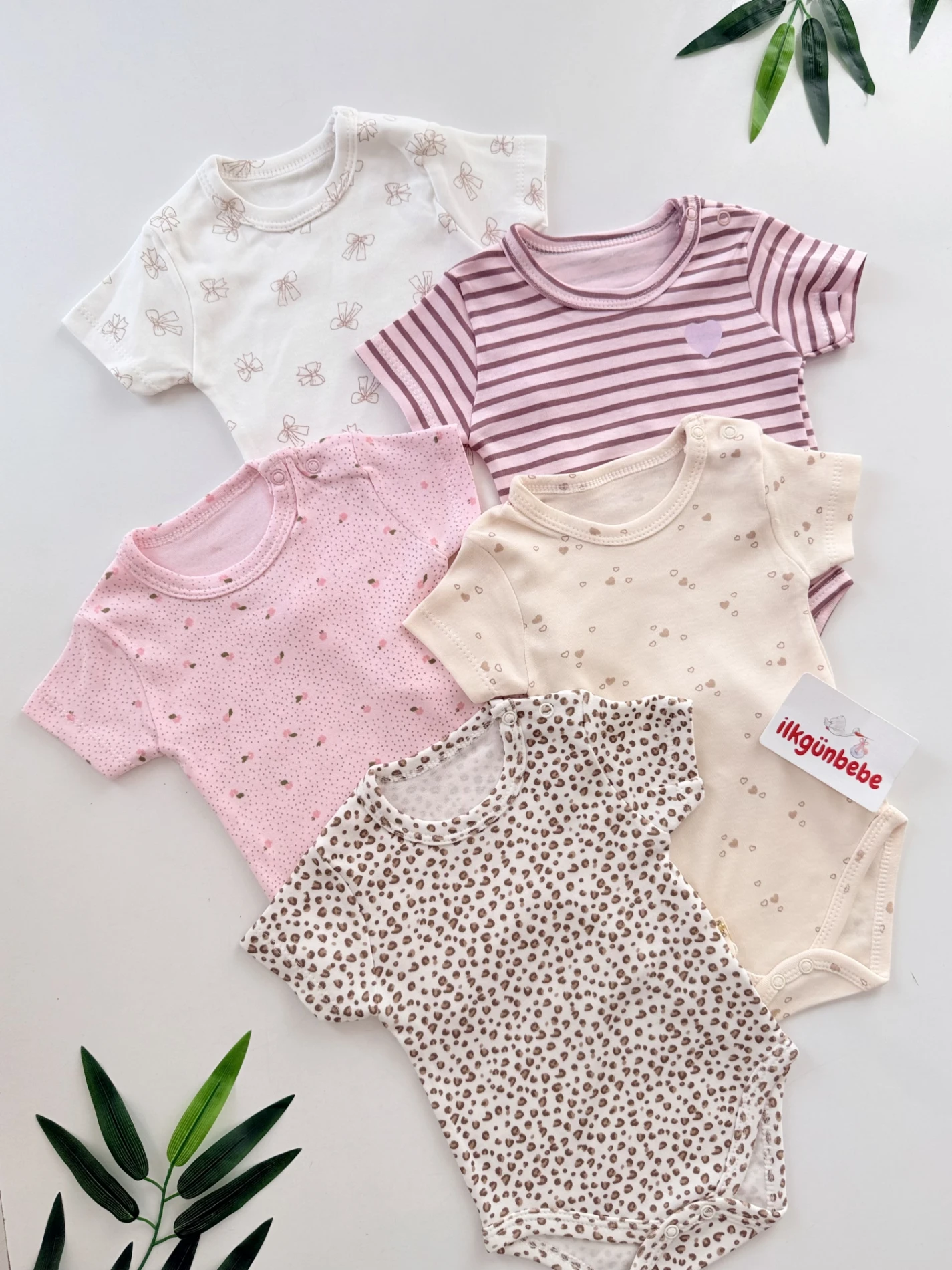 Rengarenk Desenli 5’li Body Set