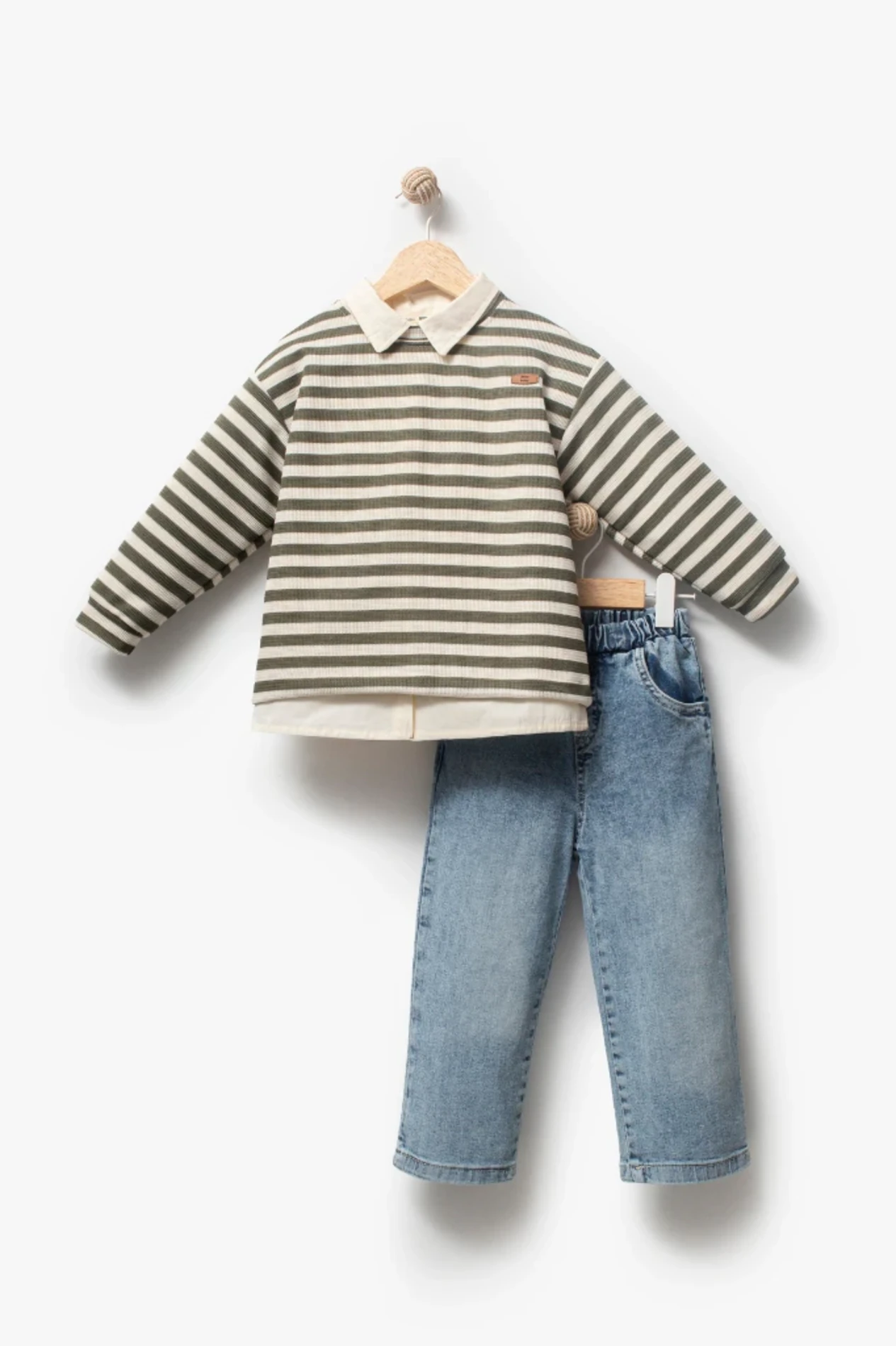 Gömlek Sweat Kot Pantolon Premium 3’lü  Takımı