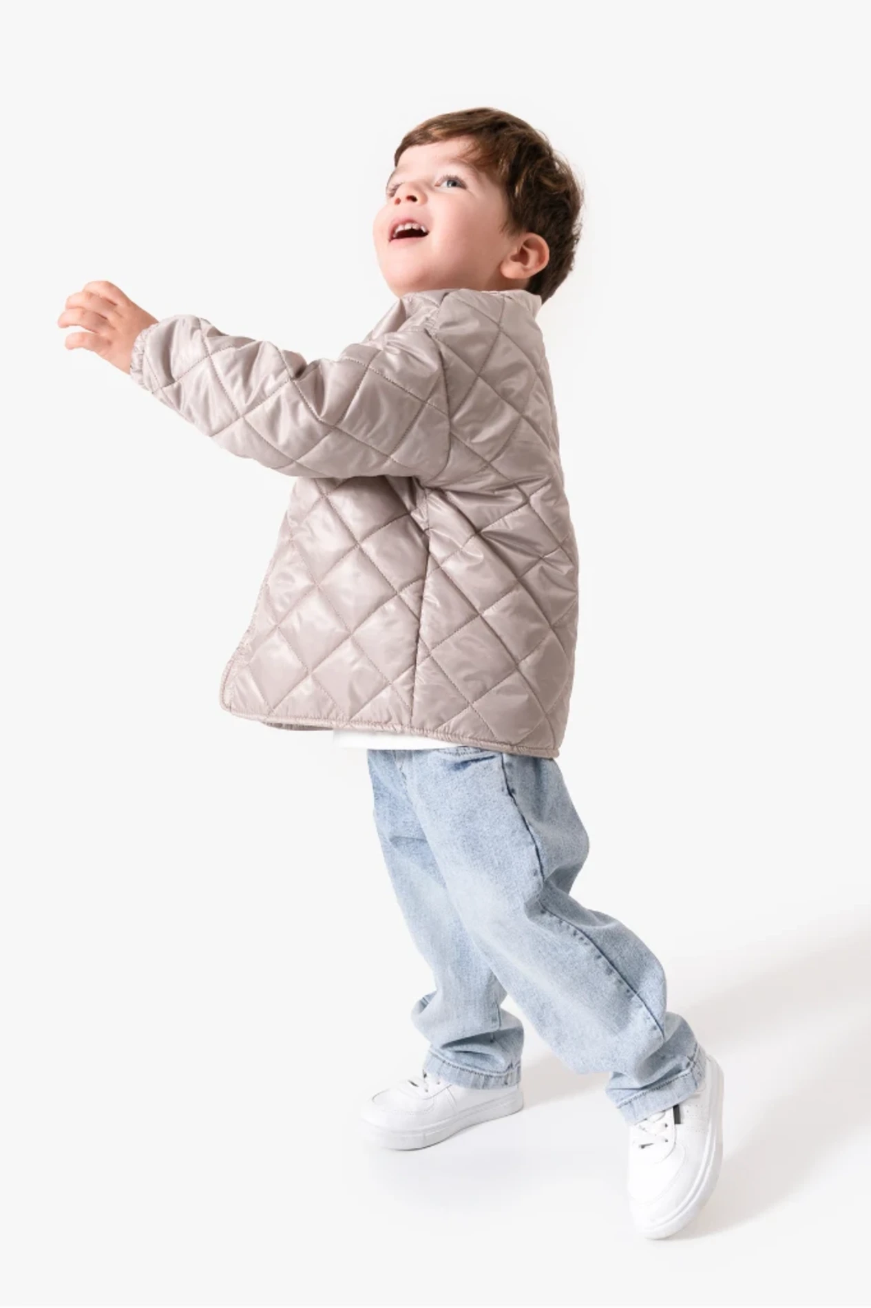 Kapitone Ceketli Kot Pantalonlu 3’lü Takım