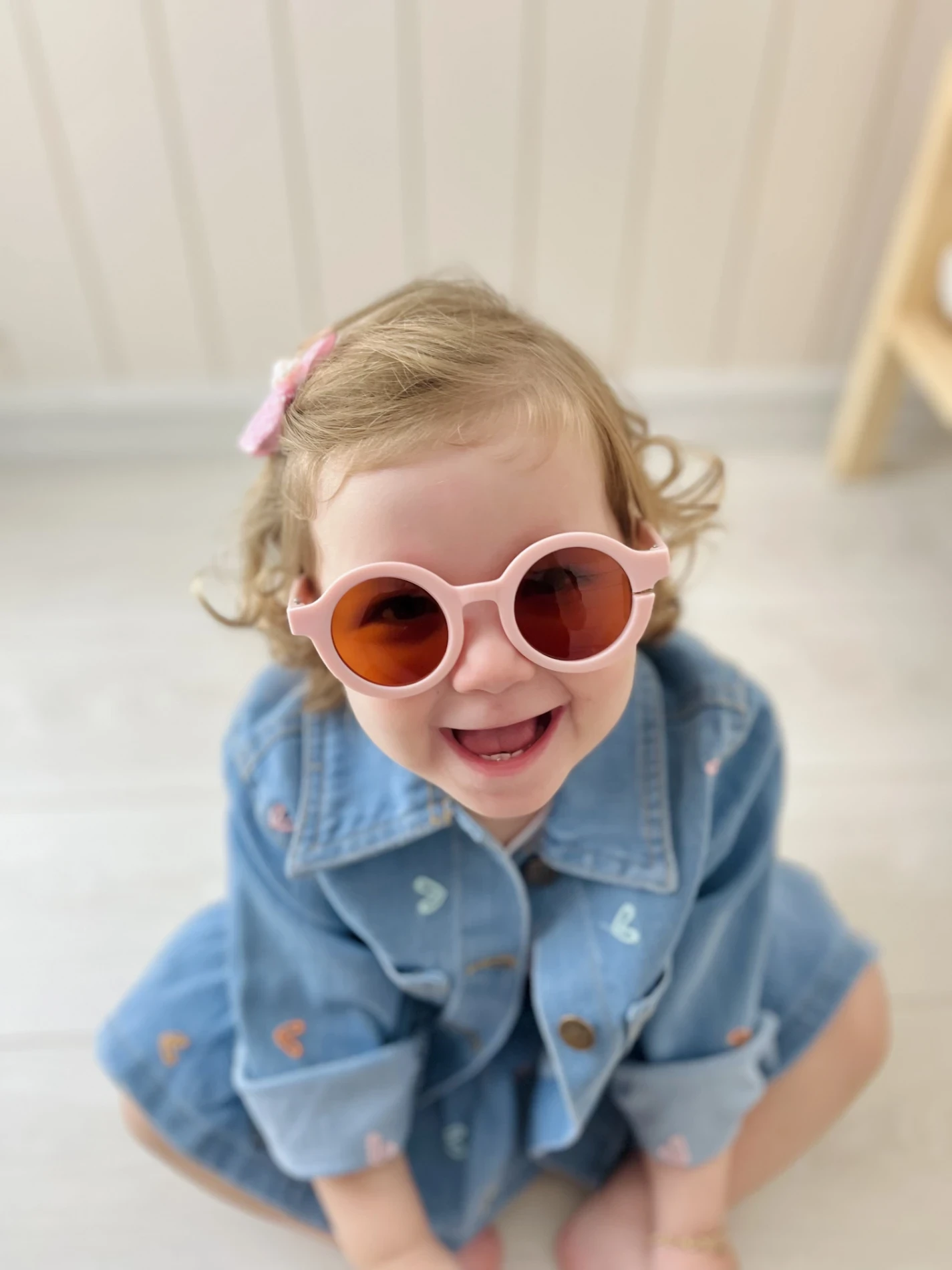 Kalp Nakışlı Kot  Fırfır Detaylı Etek Denim  