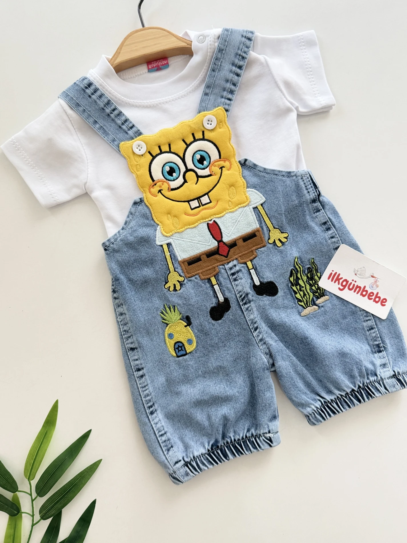 Sünger Bob Unisex Kot Salopet & Body 