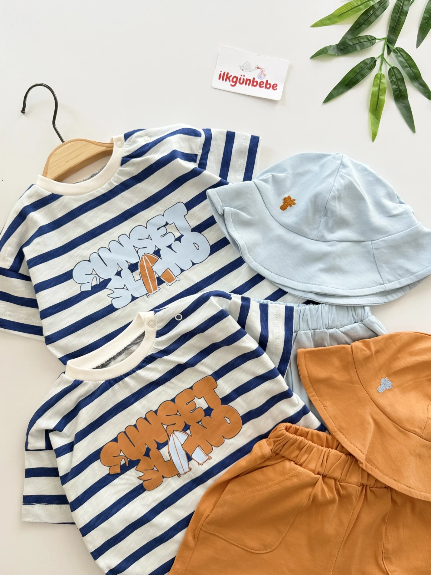 Sunset Island Bucket Şapkalı 3’lü Takım