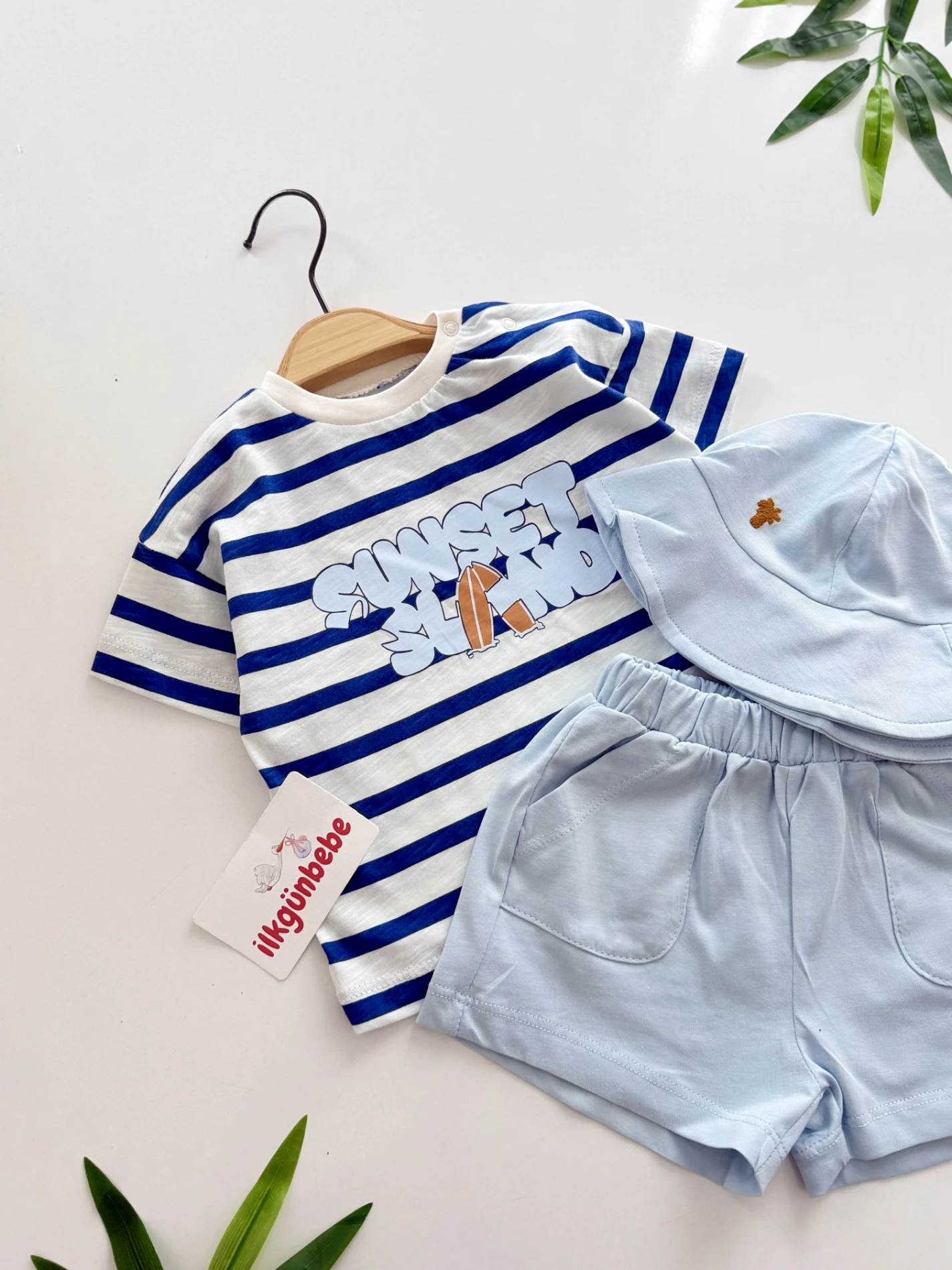 Sunset Island Bucket Şapkalı 3’lü Takım