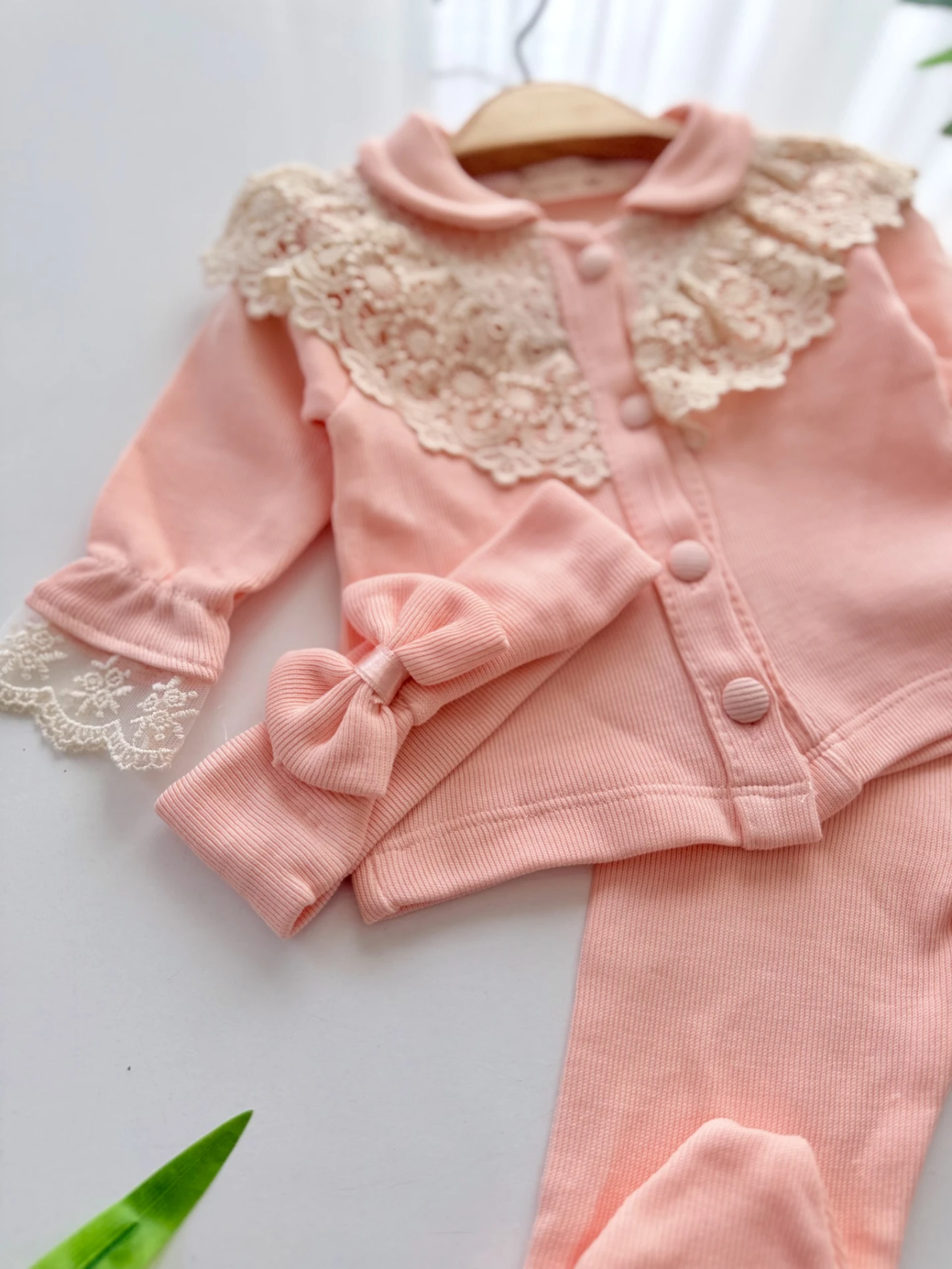 Güpür Dantelli   Yenidoğan Set