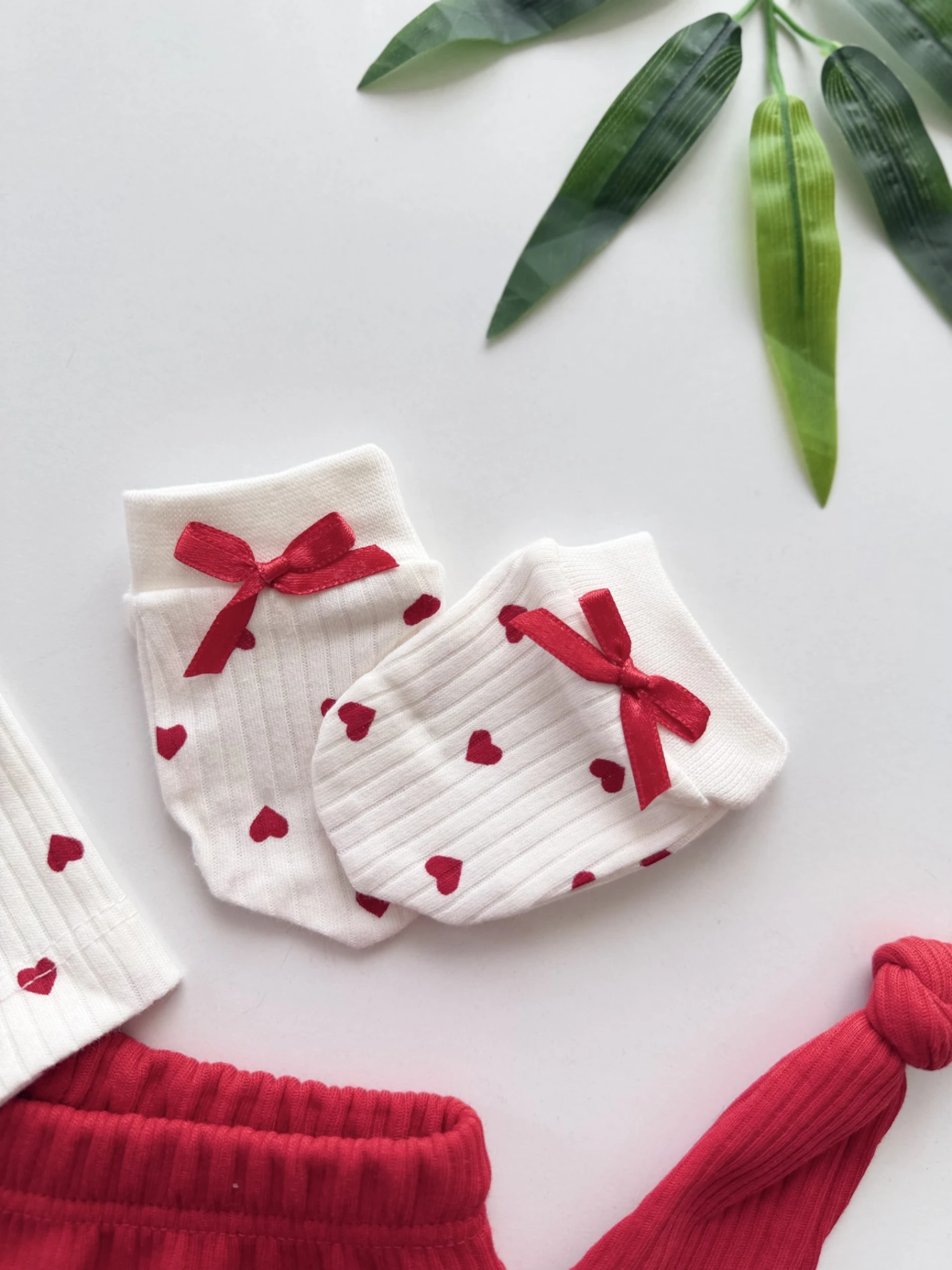 Kalp Temalı 5 Parça Yenidoğan Set